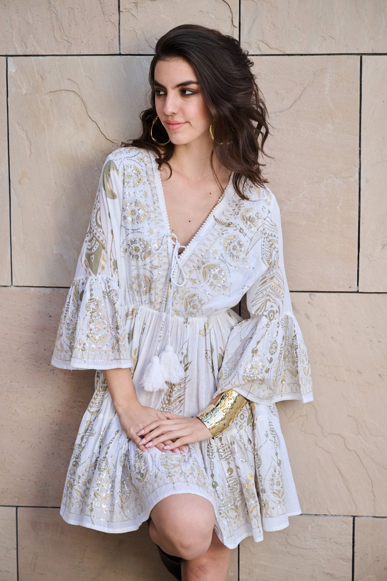 willow mini dress White Willow Mini Dress