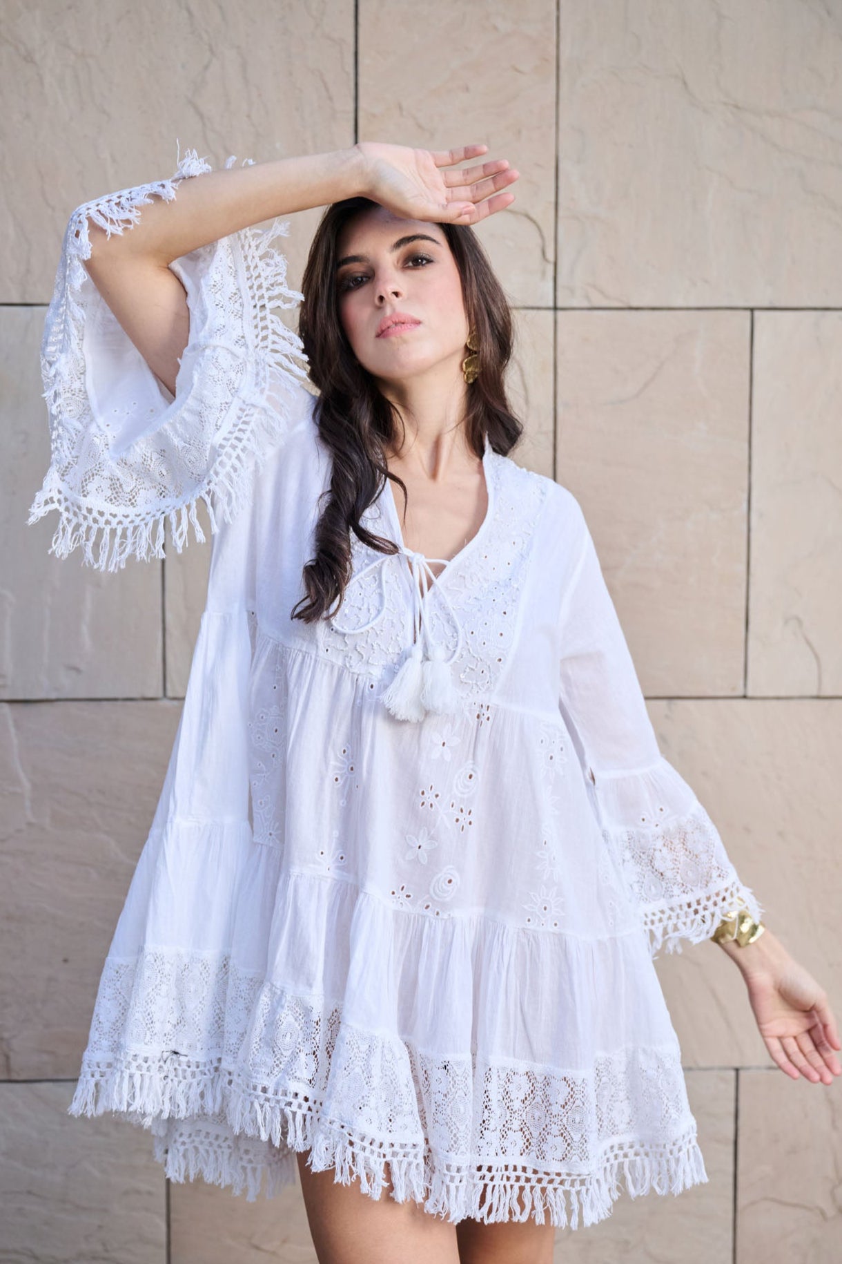 Timeless Ivory Cascade Dresss