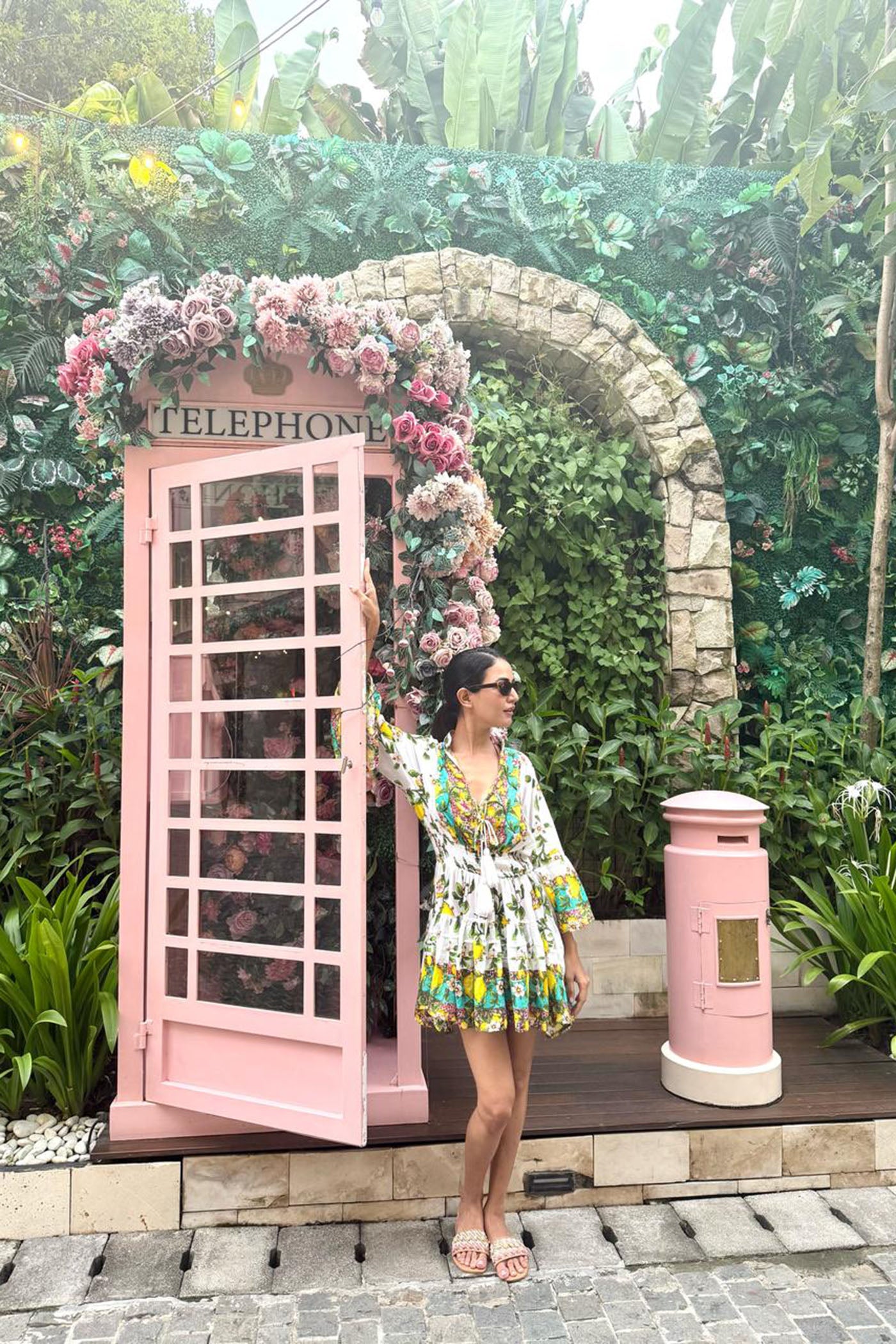 Ankita Rai In Tropical Luxe Embroidered Mini Dress