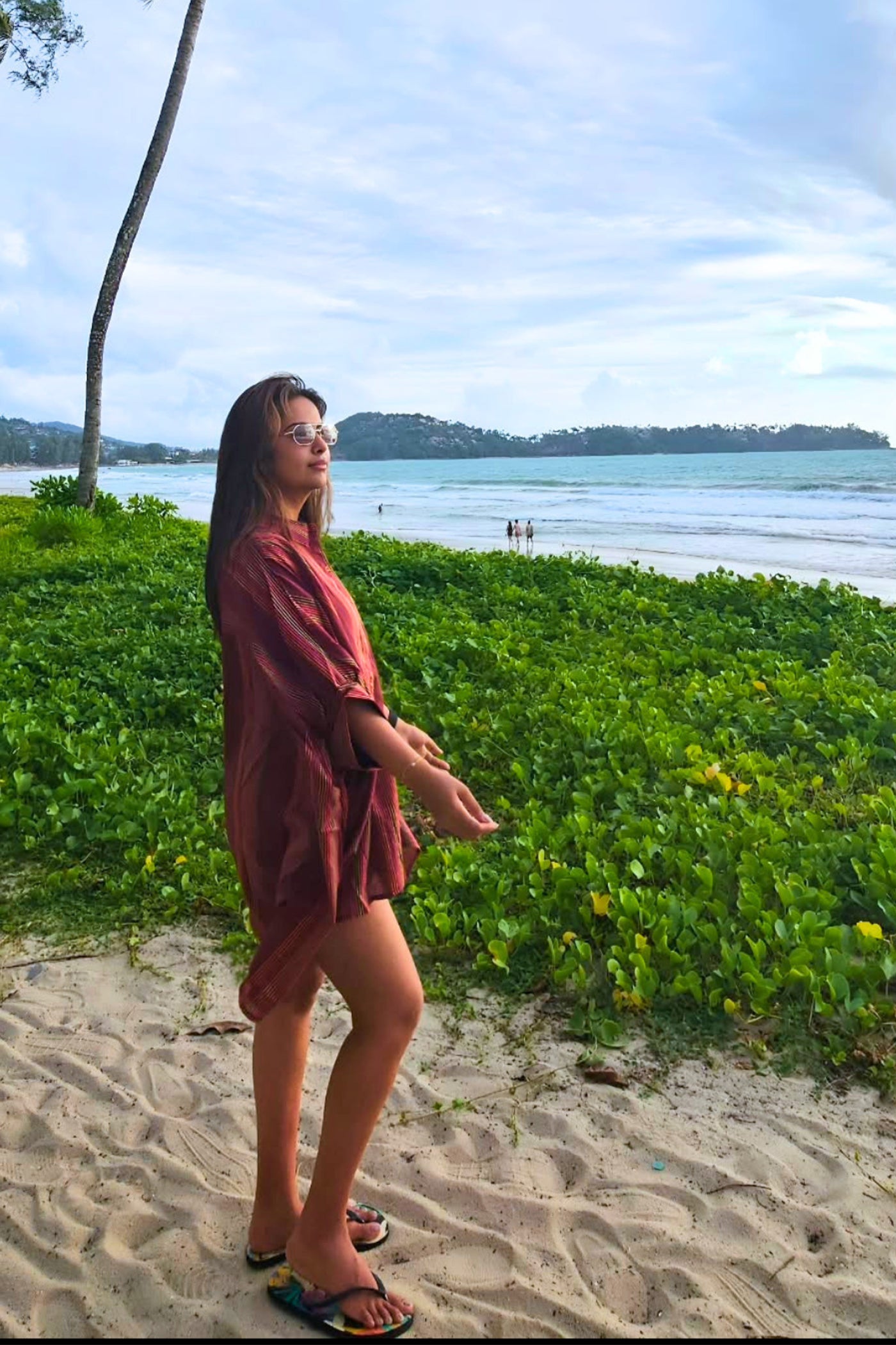 AVIKA GHOR In Rust Stripe Relaxed Shirt
