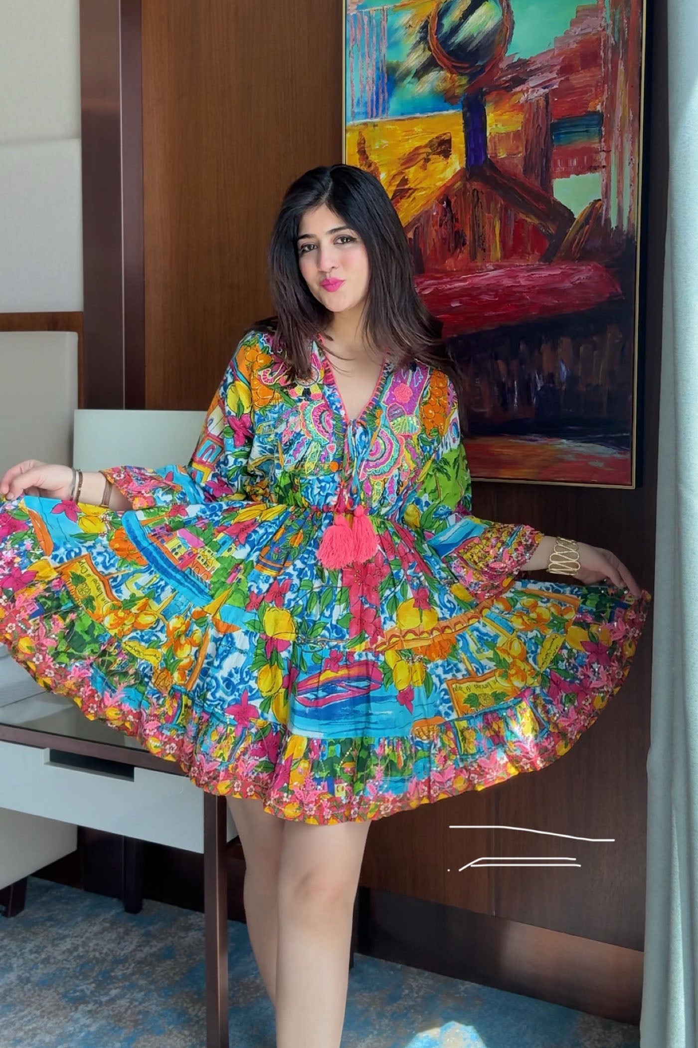 Varsha Dhingra In Ethereal Bloom Tie-up Dress