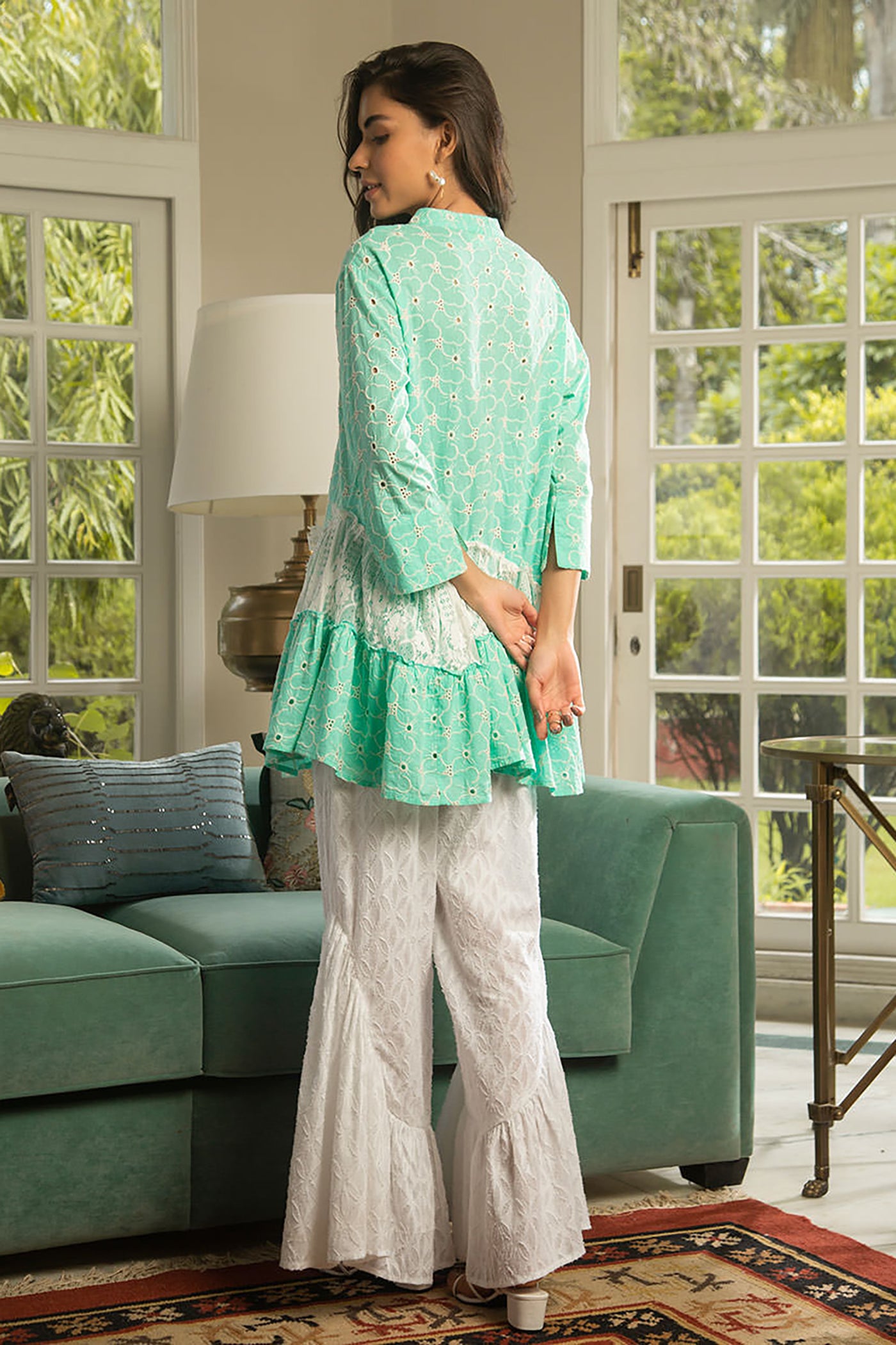 mint boxy dress
