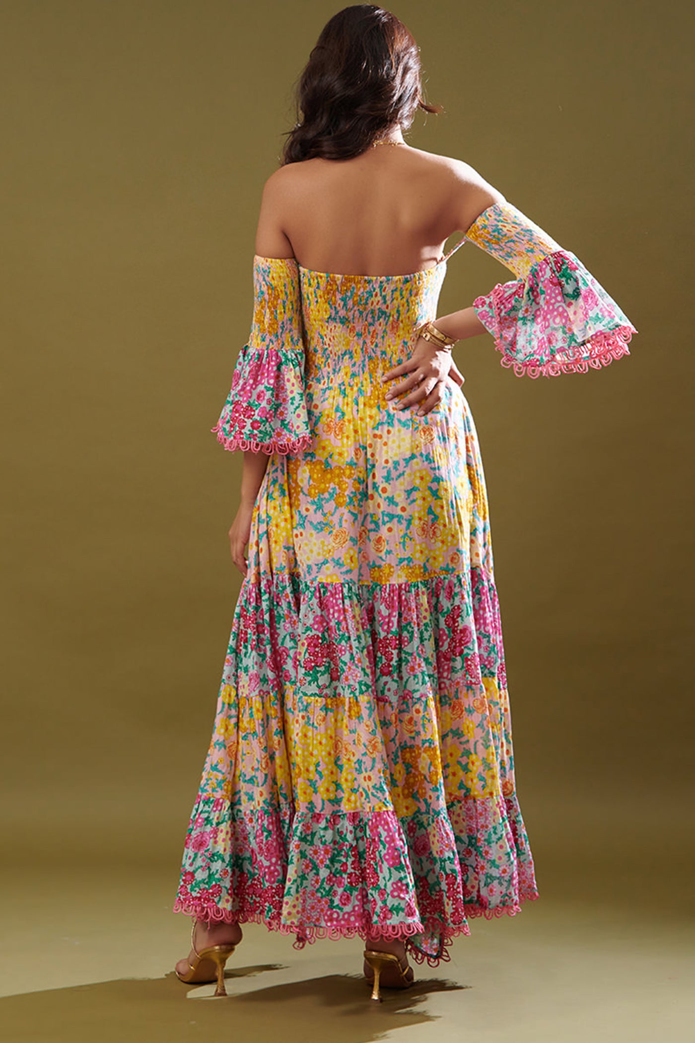 Fenil Umrigar In Off Shoulder High Low Dress