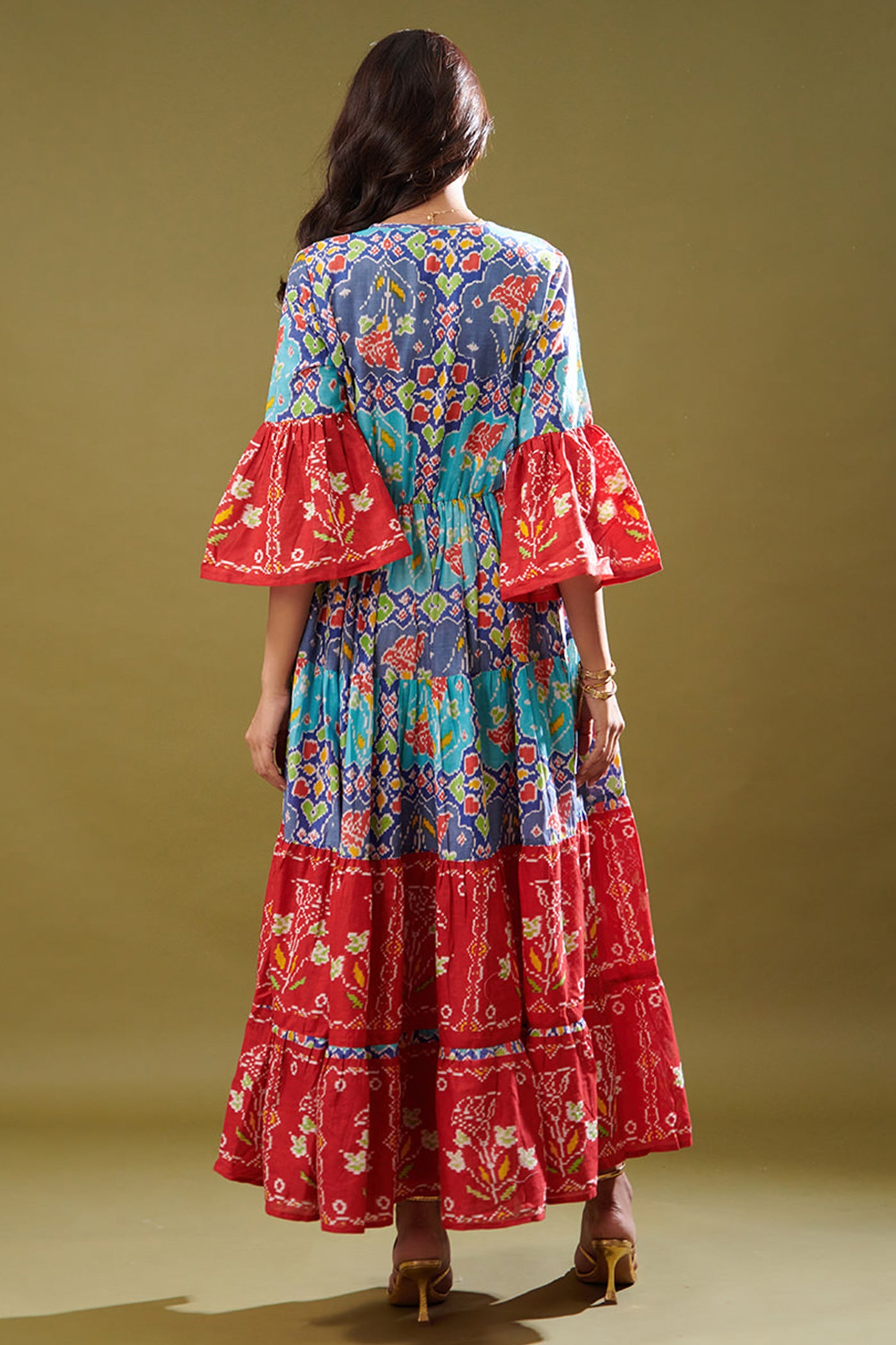 Cotton printed maxi dress