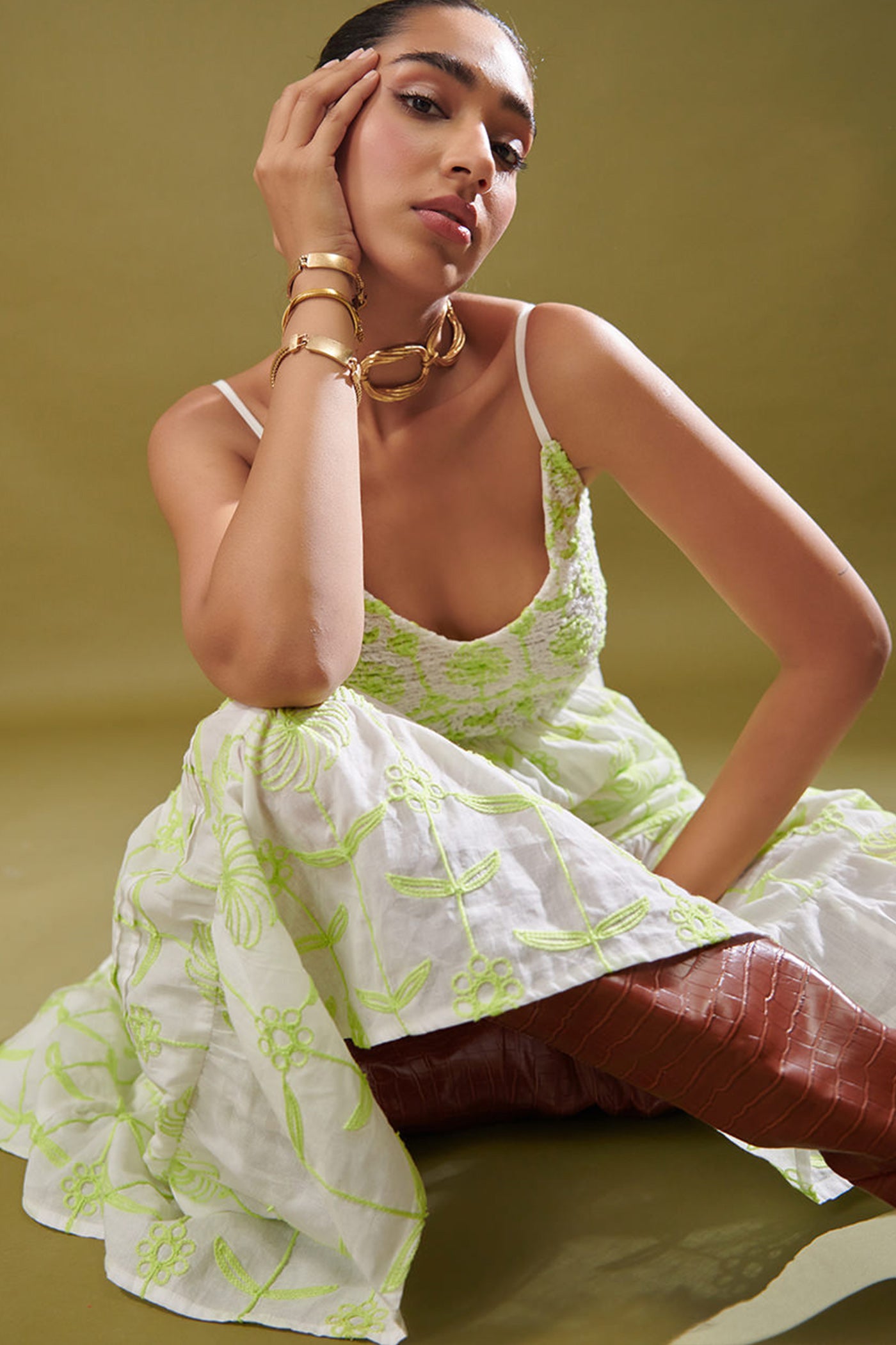 smoky bust maxi dress