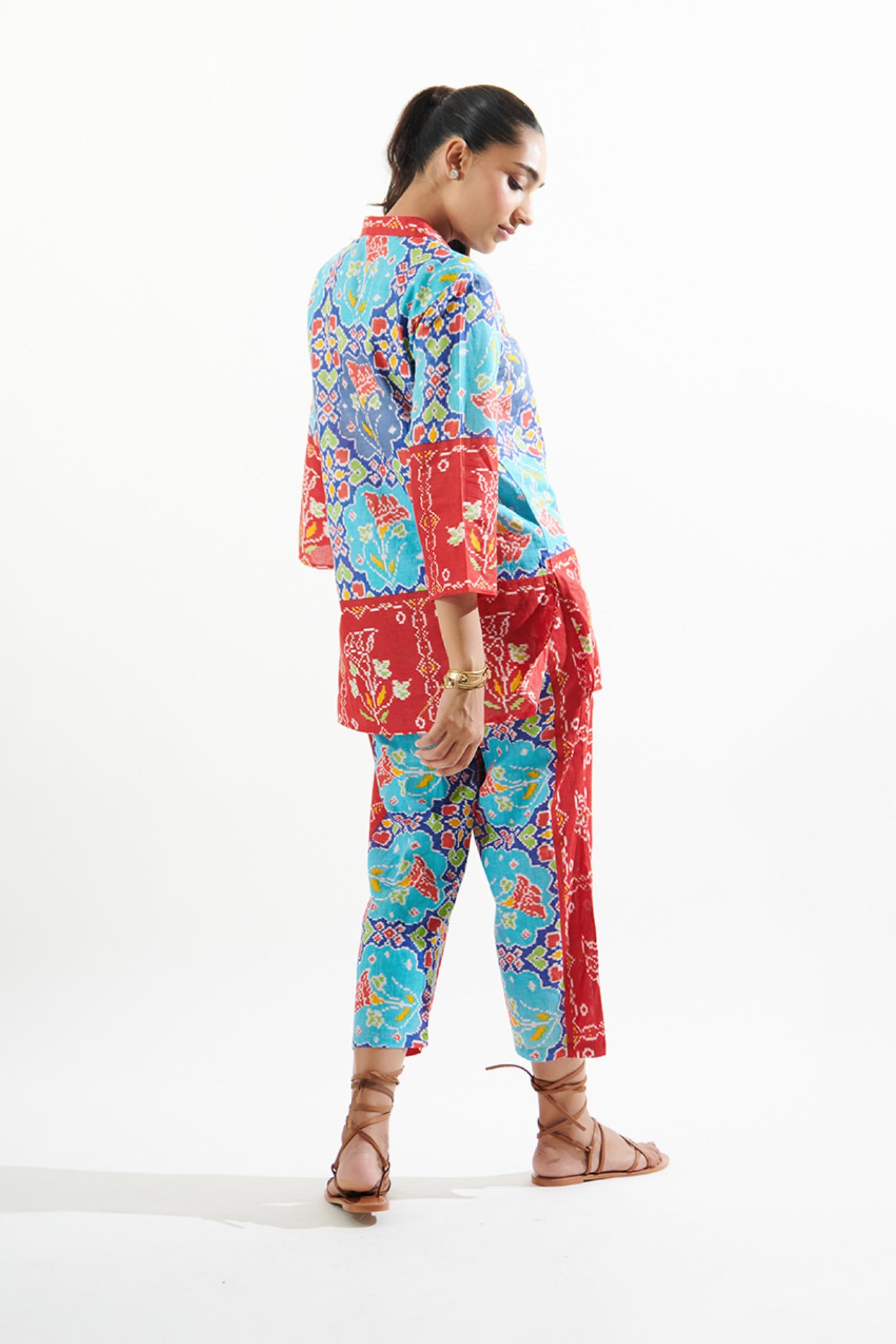 cotton printed top and pant set