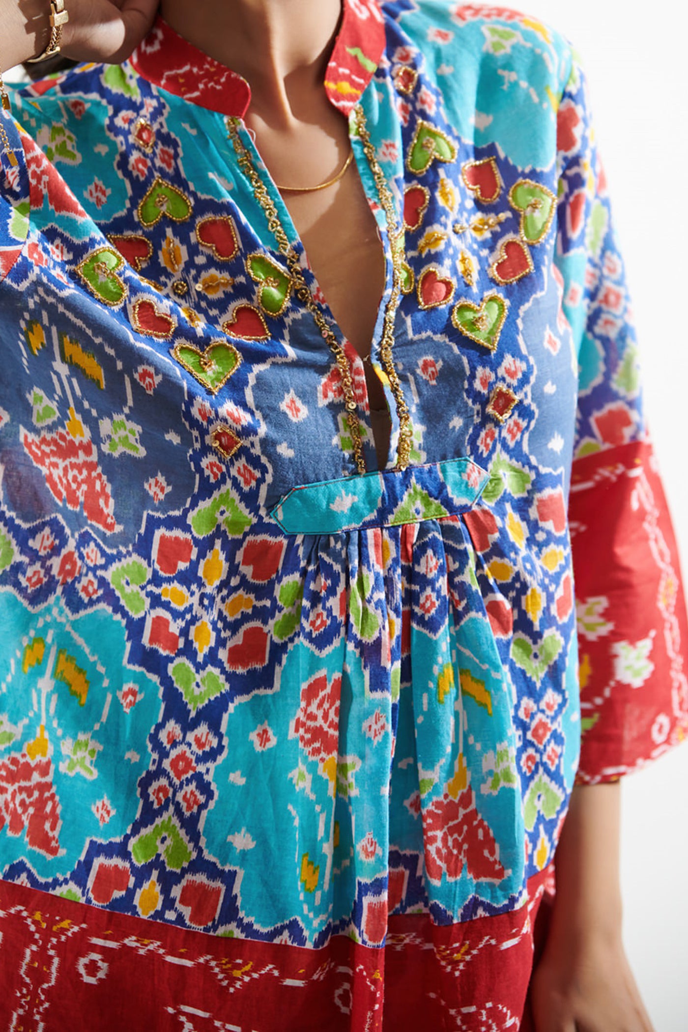 cotton printed top and pant set