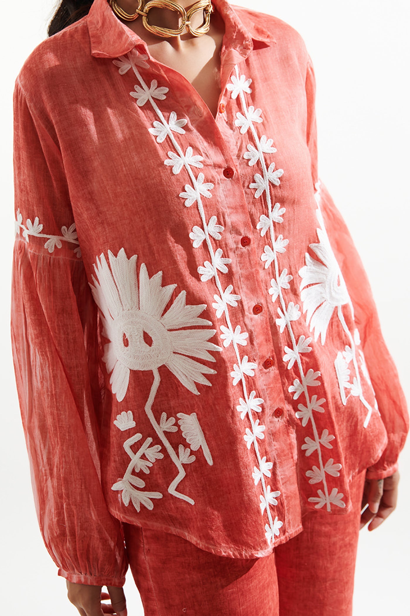 kashida embroidered cord set