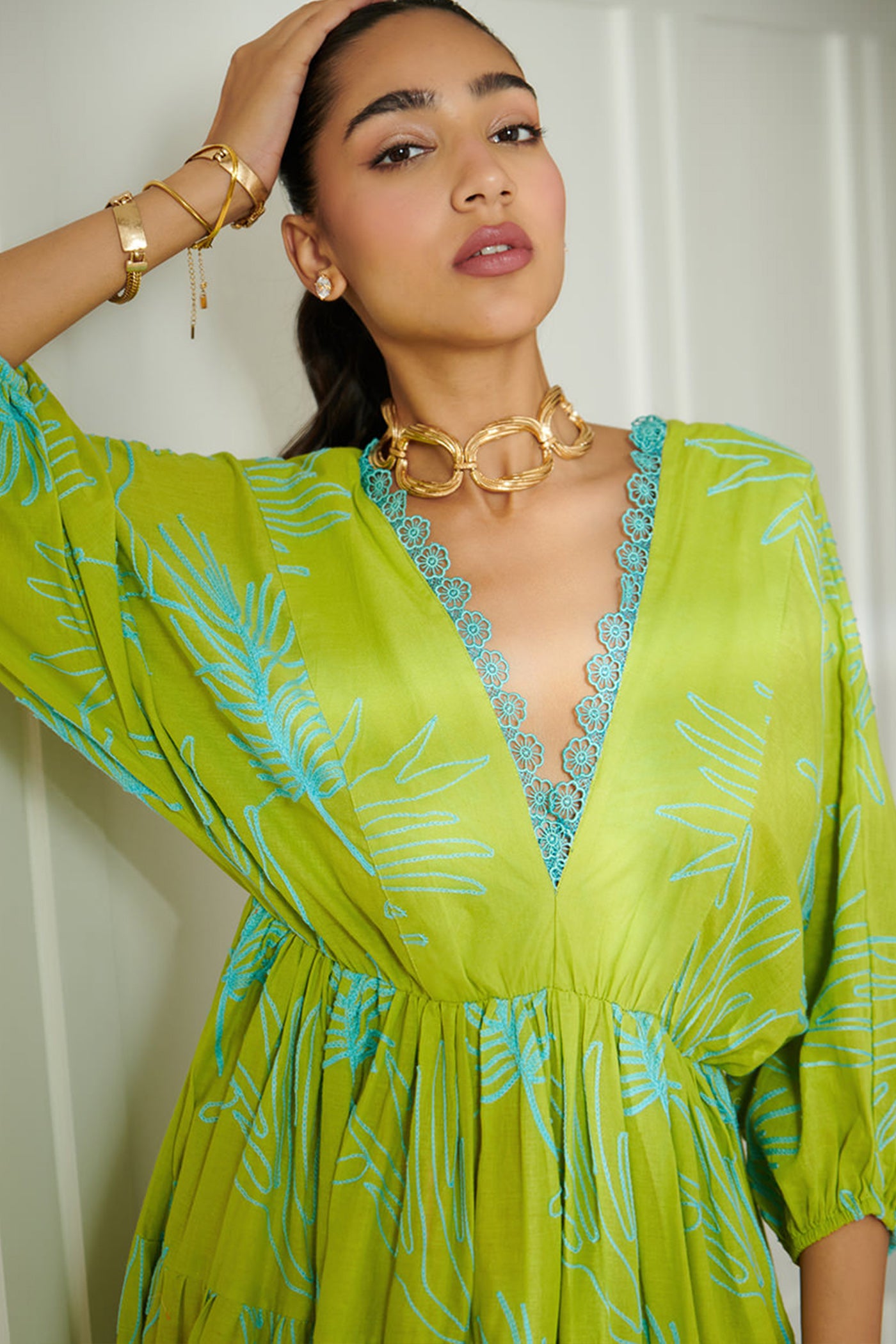 dolmain sleeves long dress