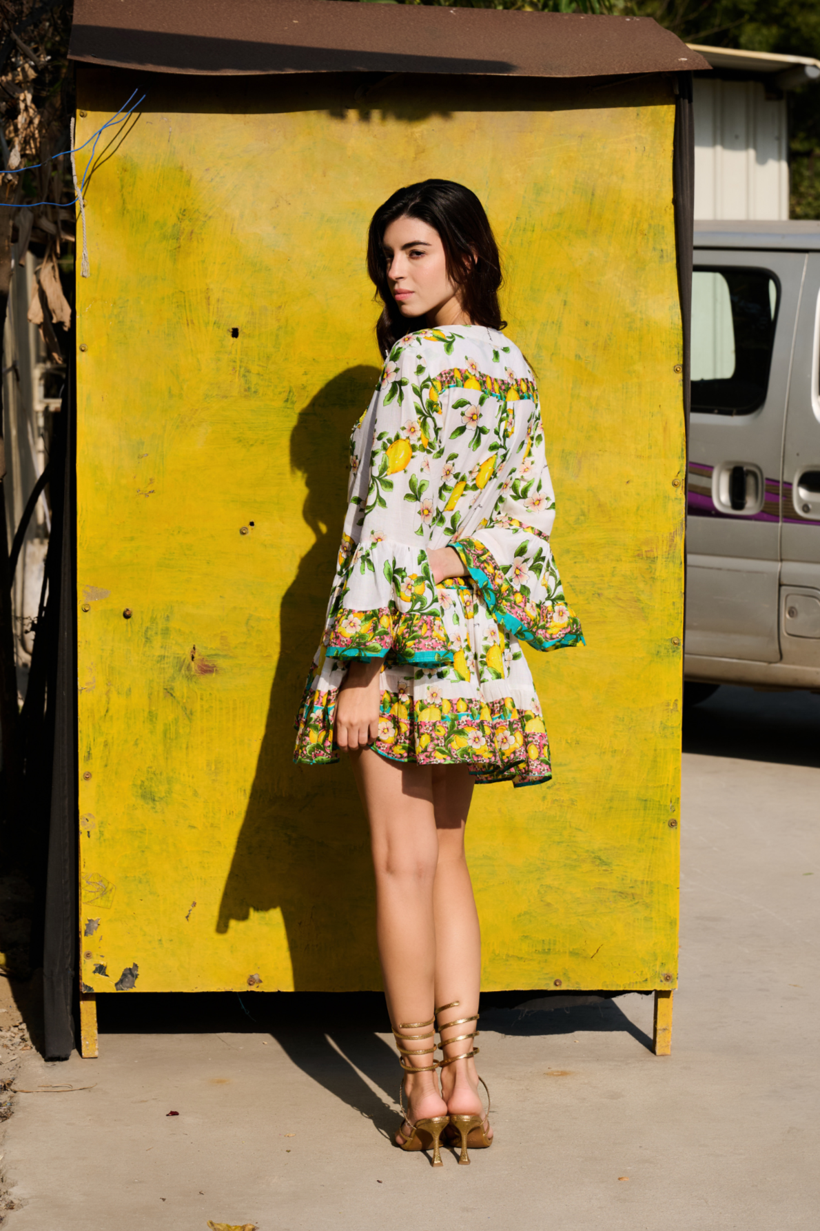 Dipti Dhillion In Limone Luxe Mini Dress