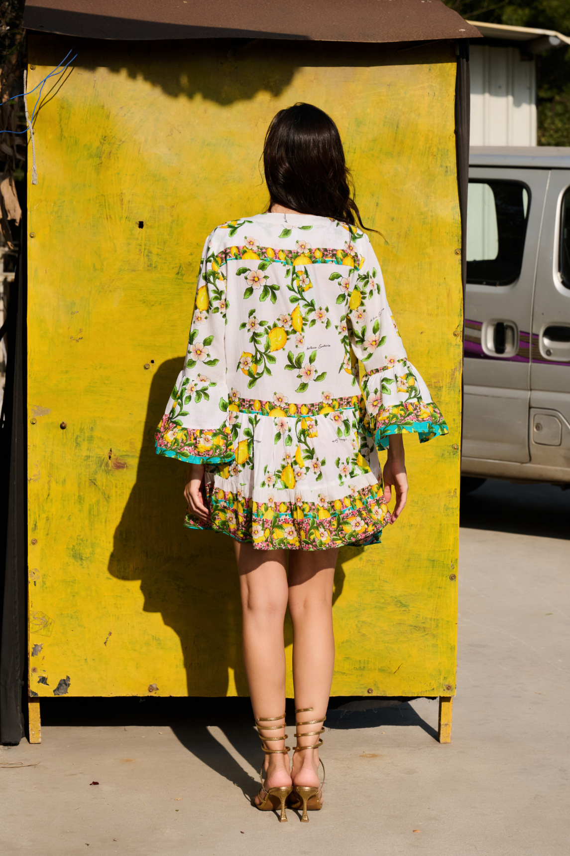 Dipti Dhillion In Limone Luxe Mini Dress