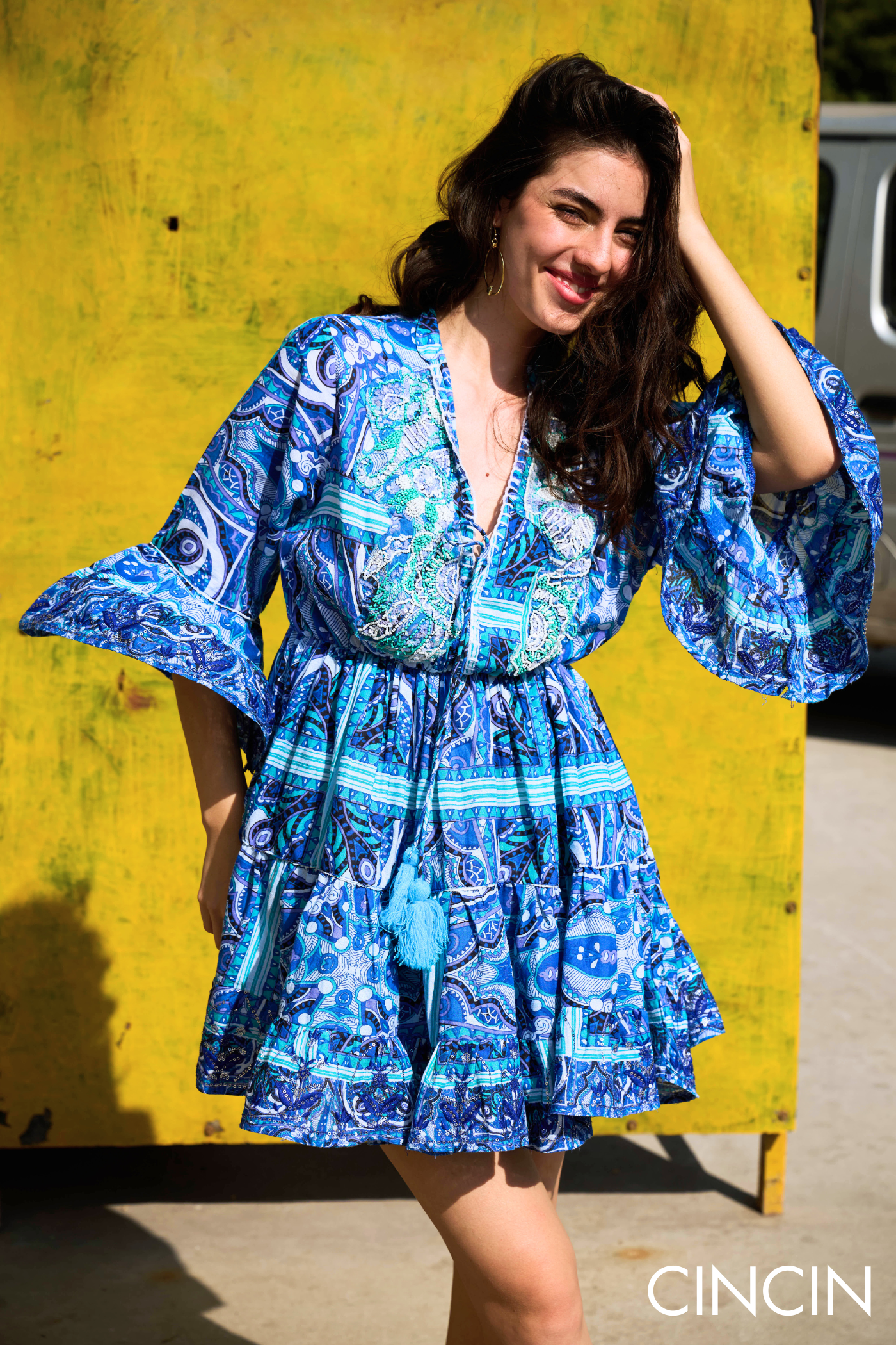serene mini dress Serene Blue Mini Dress