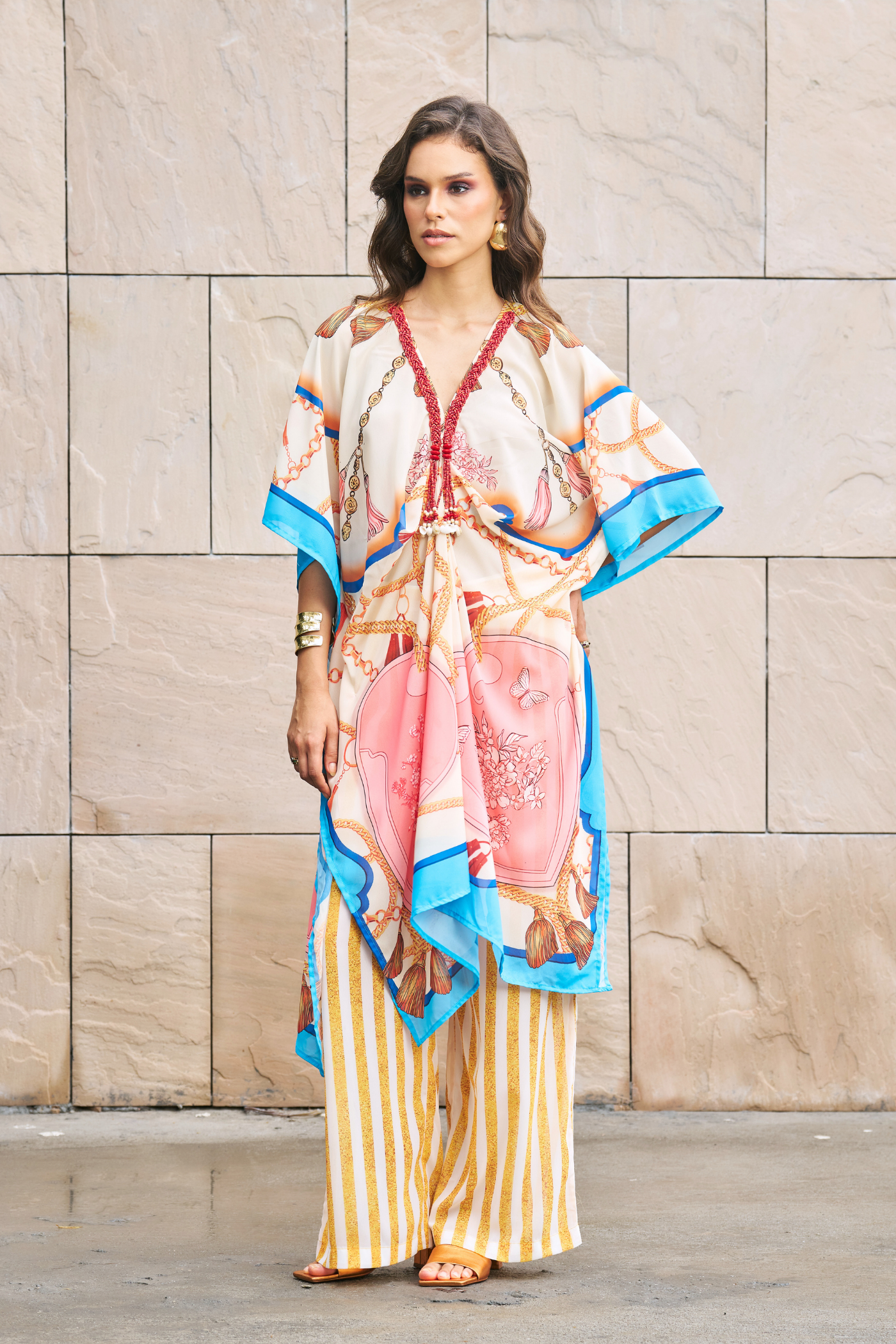 Printed Kaftan With Pants