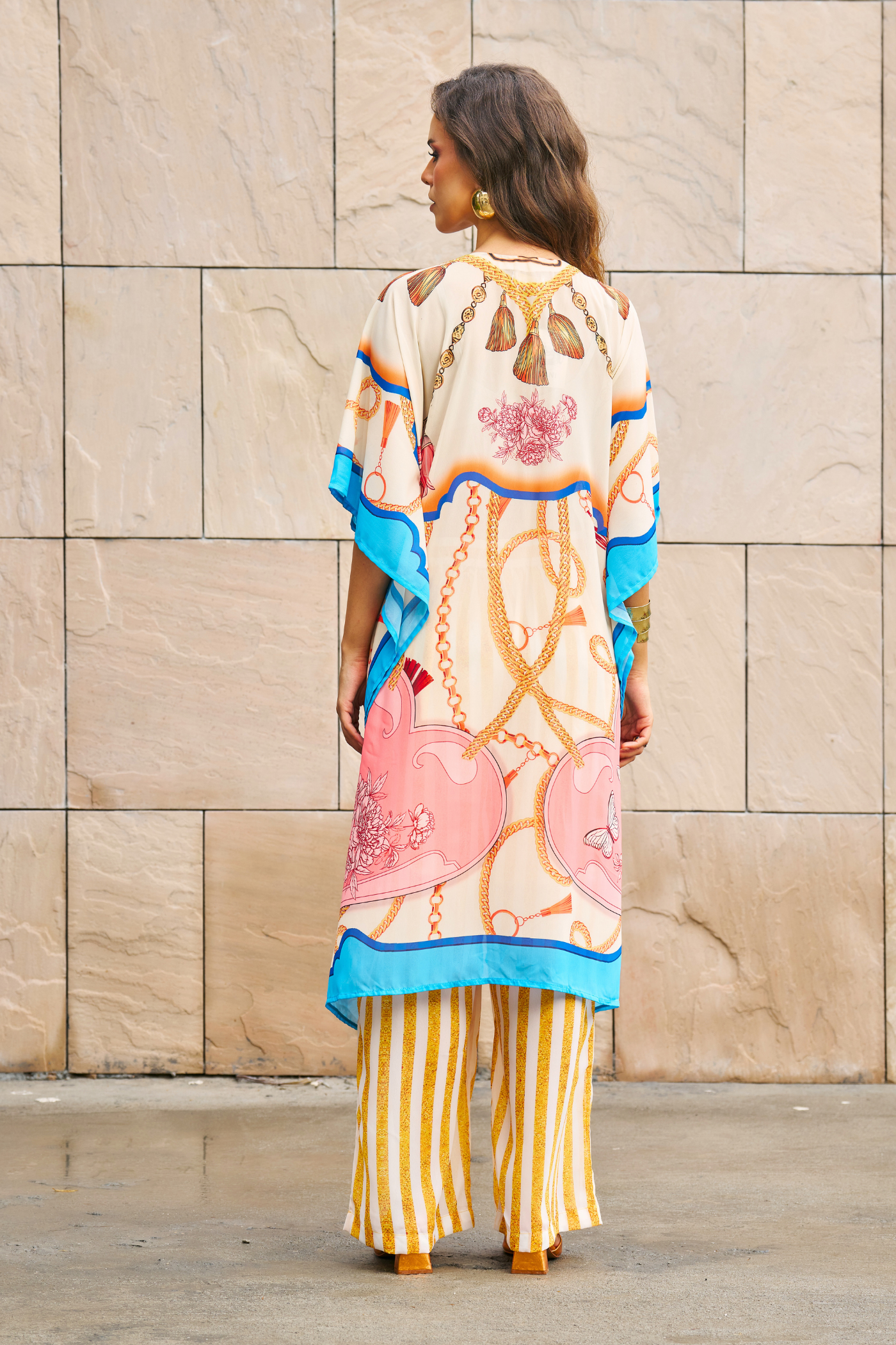 Printed Kaftan With Pants