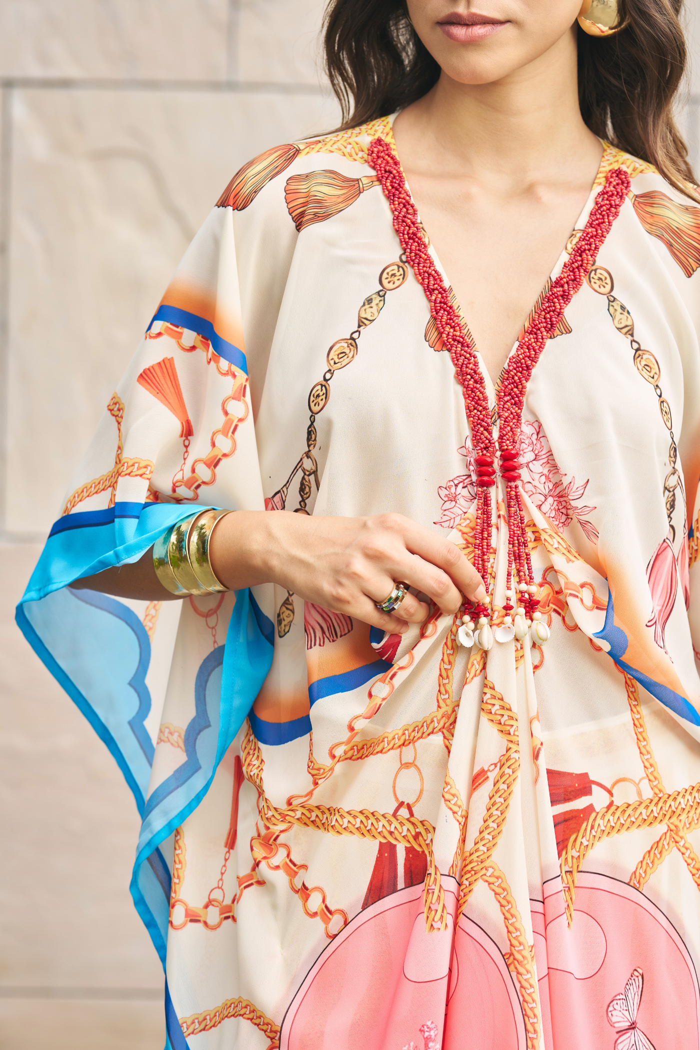 Printed Kaftan With Pants