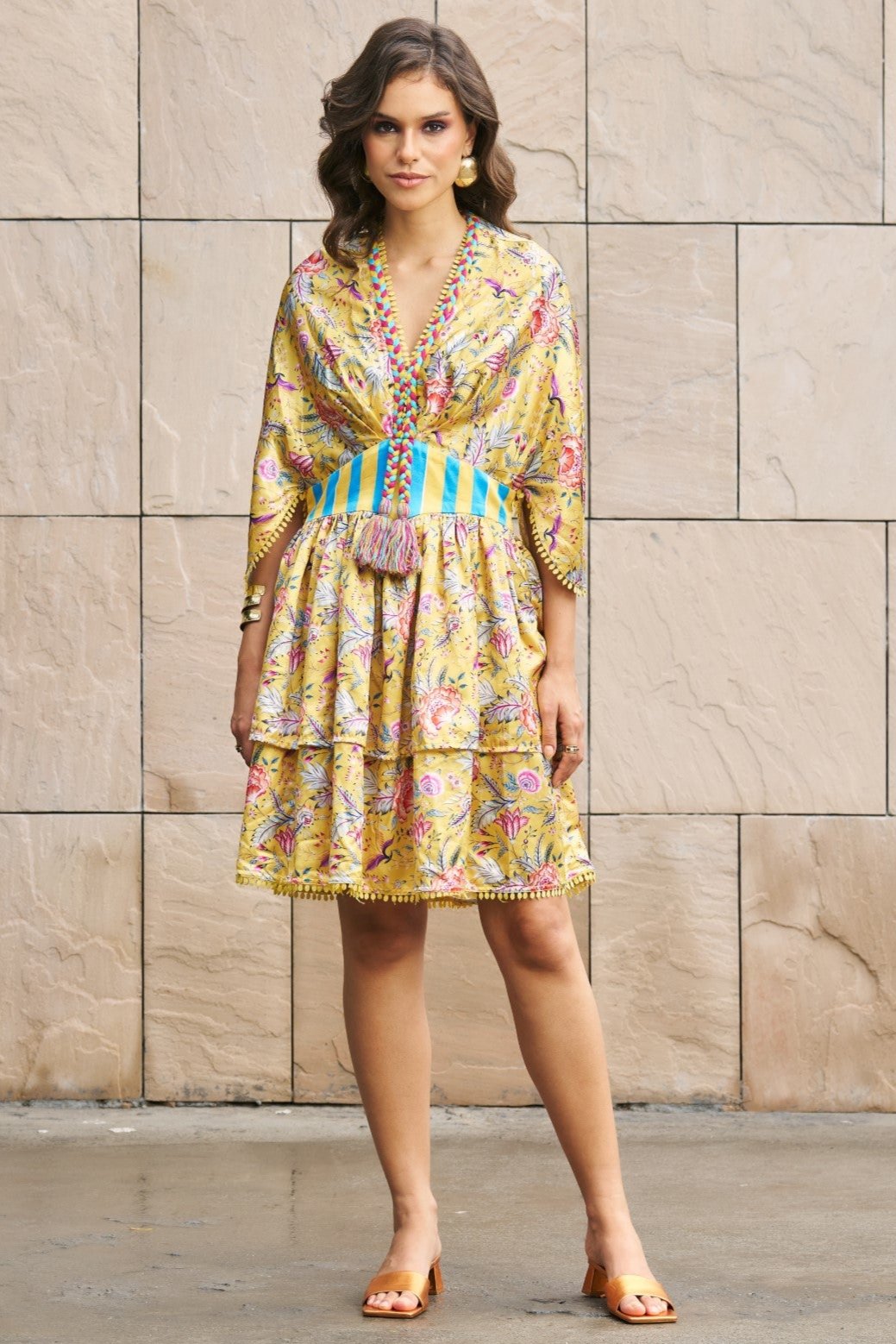 Tropical Bloom Kaftan Dress