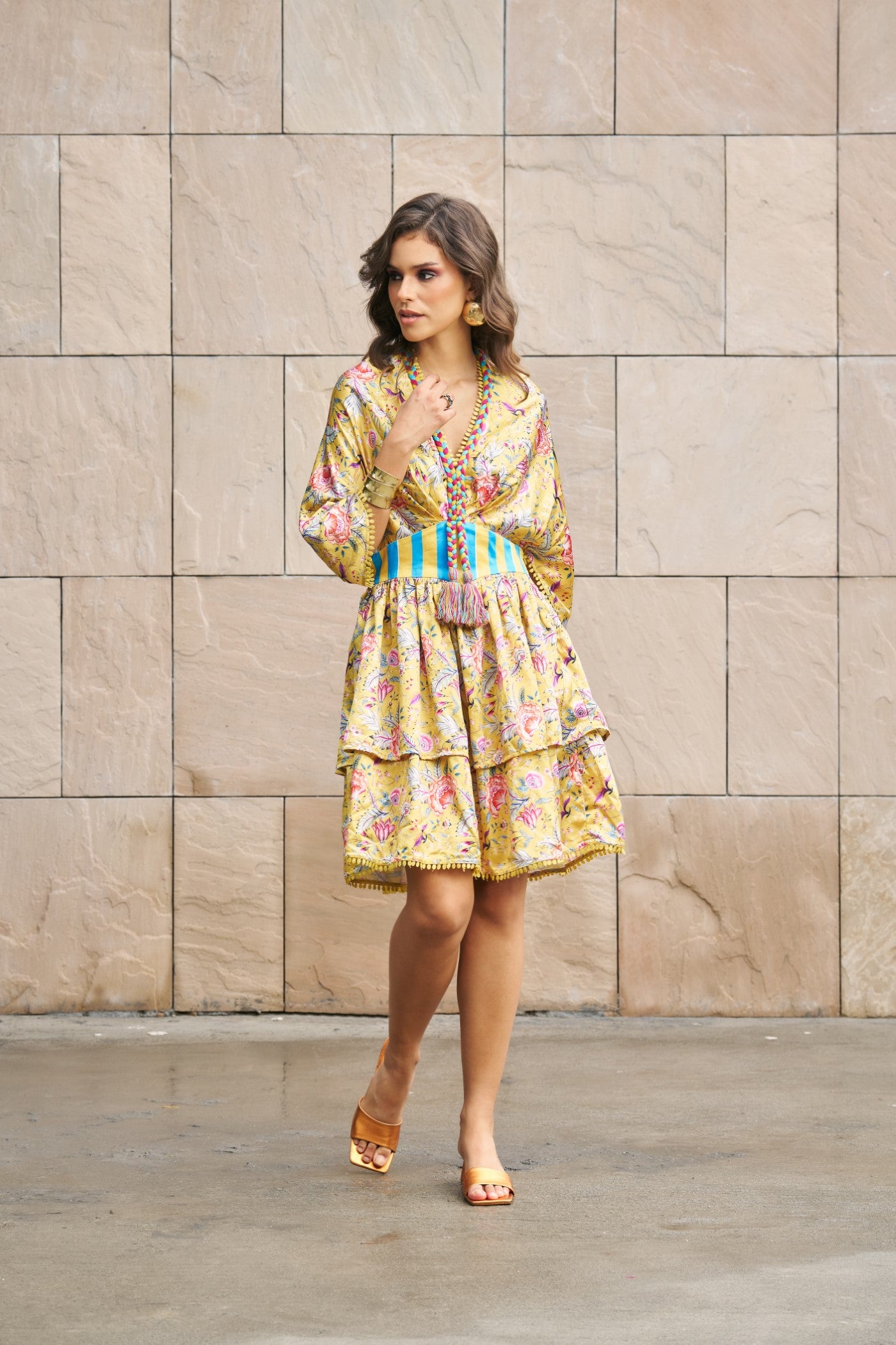 Tropical Bloom Kaftan Dress