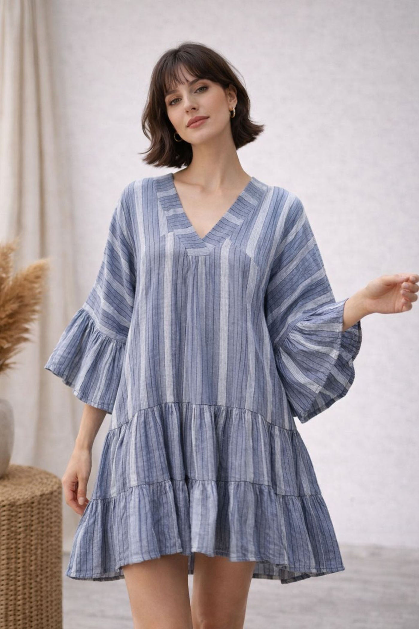 Blue Breeze Tiered Dress