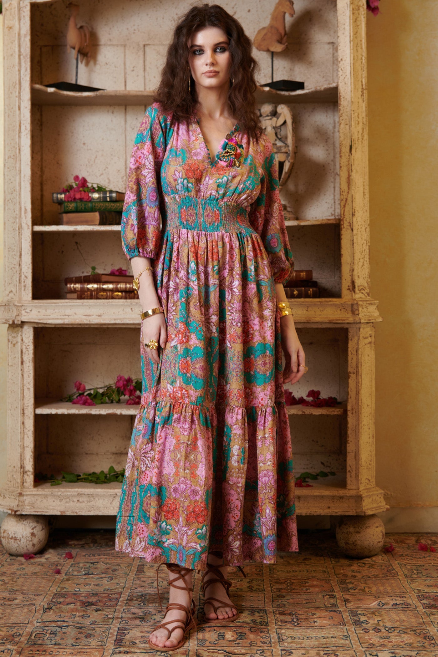 Printed Tier Maxi Dress