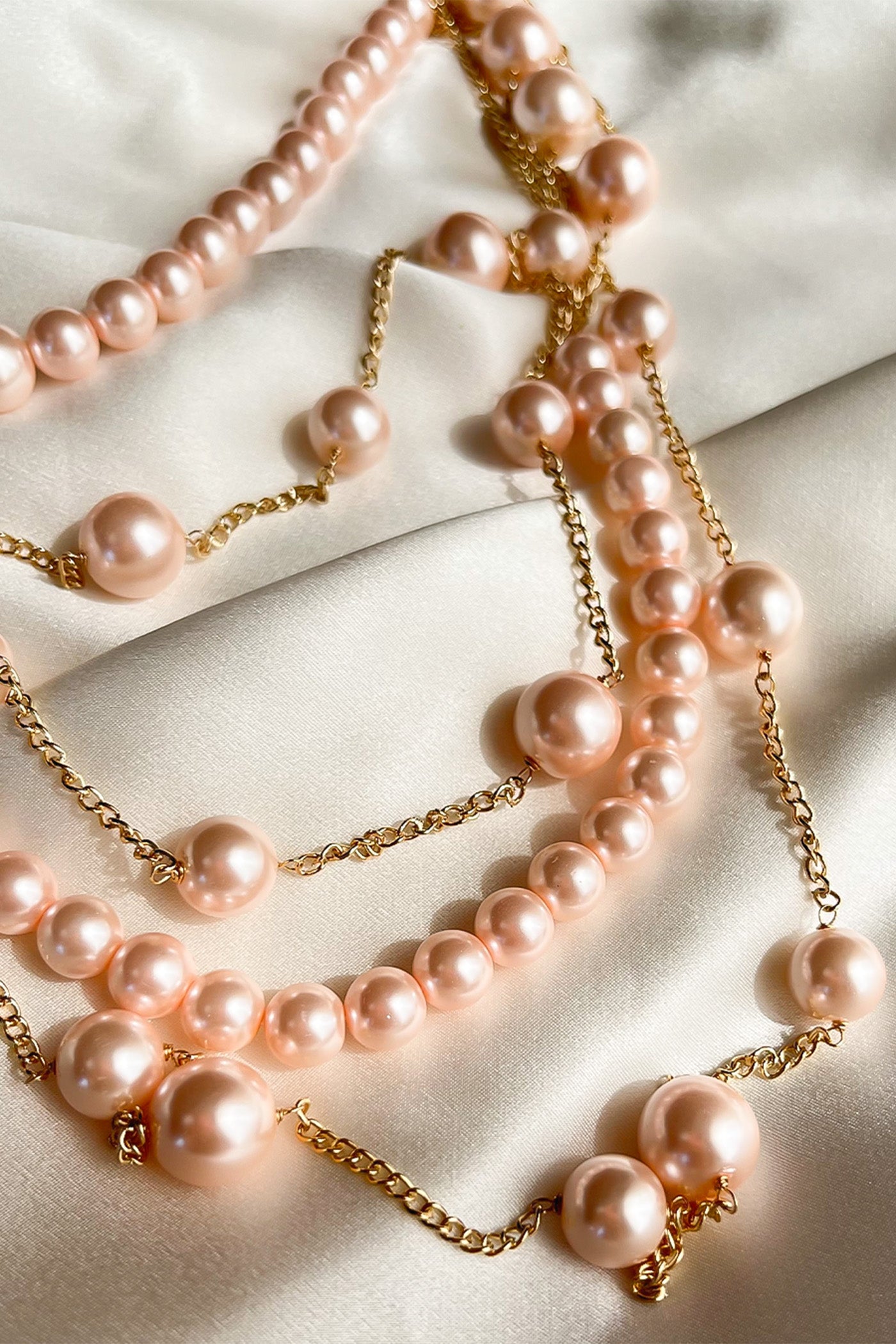 Blush Gold Cascade Necklace