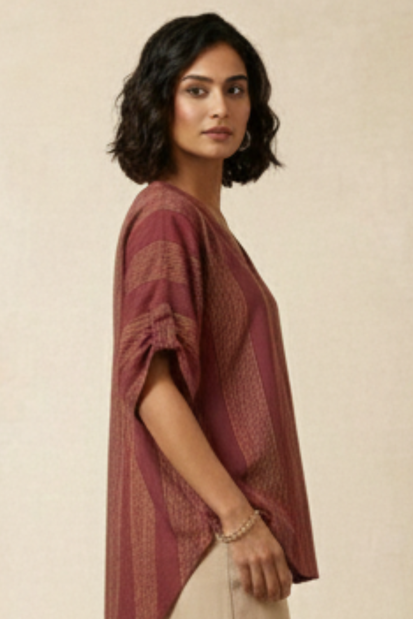 Rose Stripe Ease Top