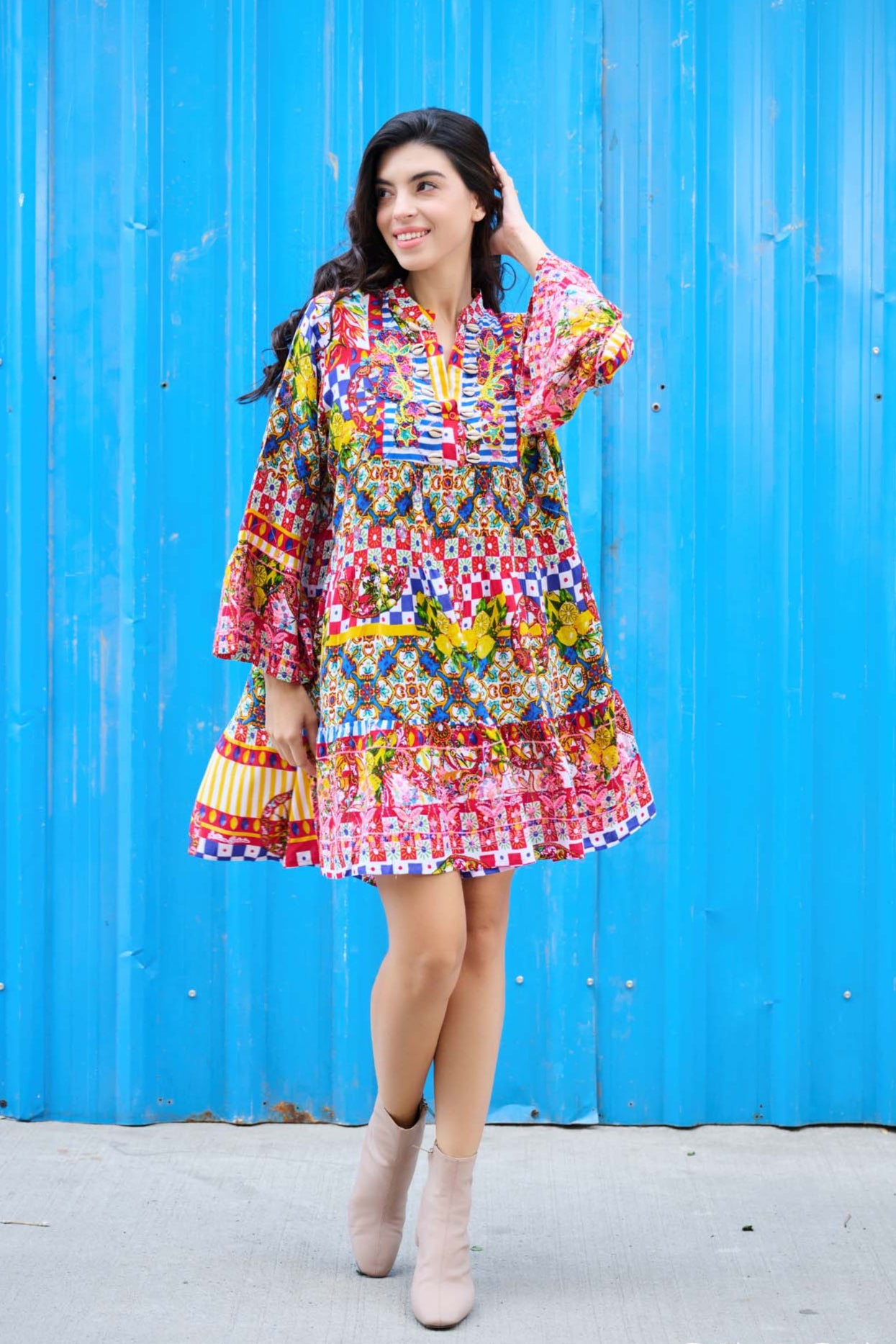 Bright Breeze Printed Dress