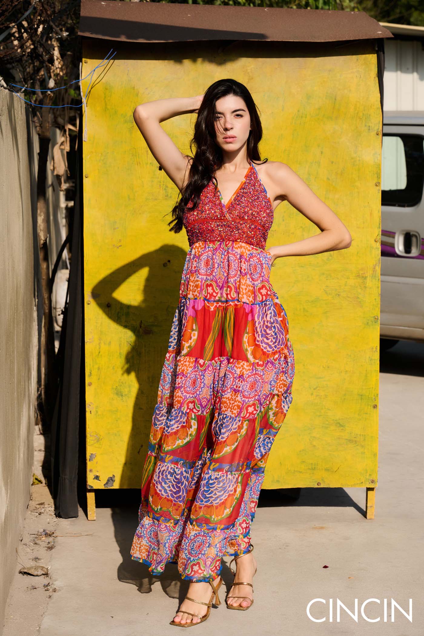 Radiant Strapped Maxi Dress