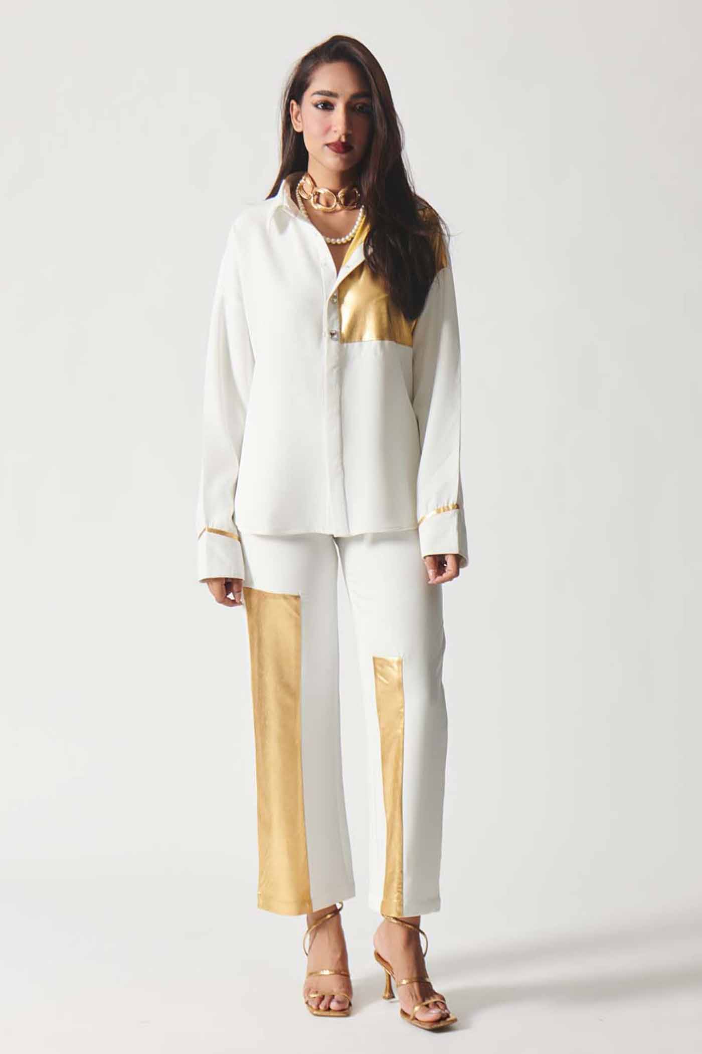 Luxe Gold and White Shirt