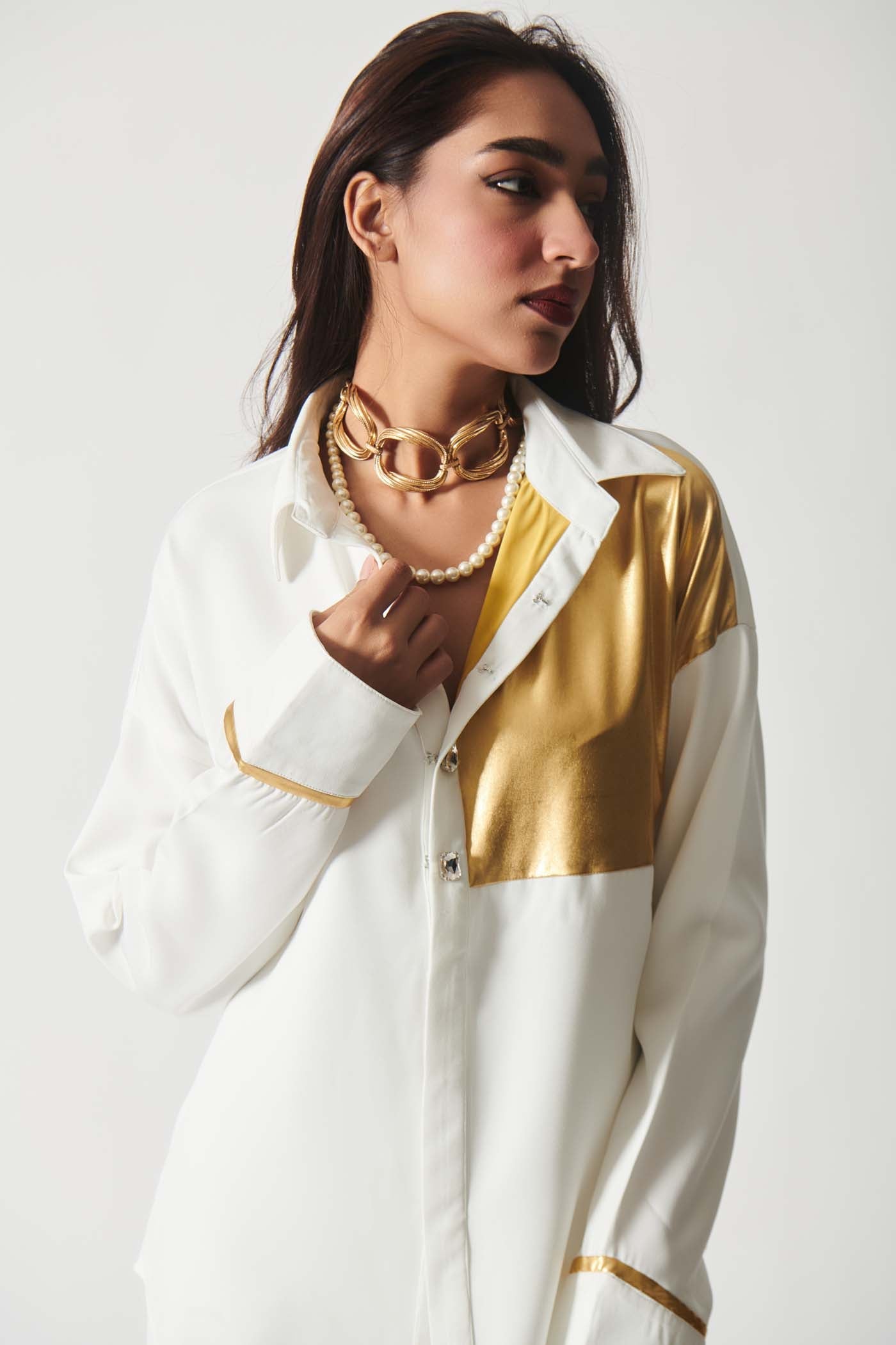 Luxe Gold and White Co-ord