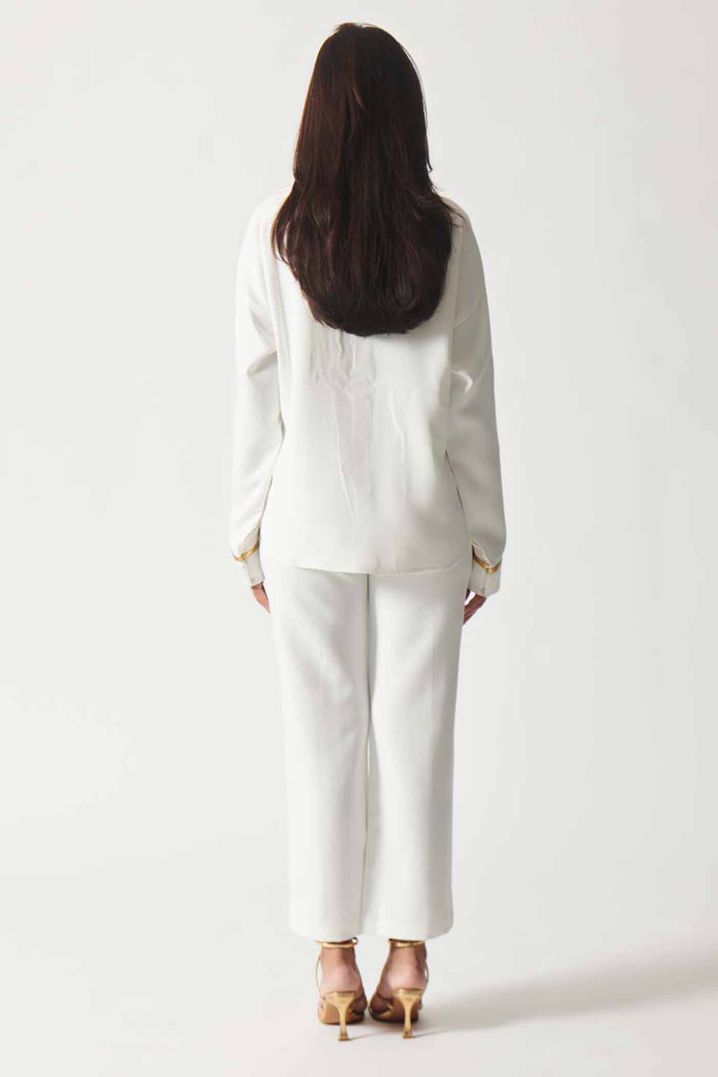 Luxe Gold and White Pant