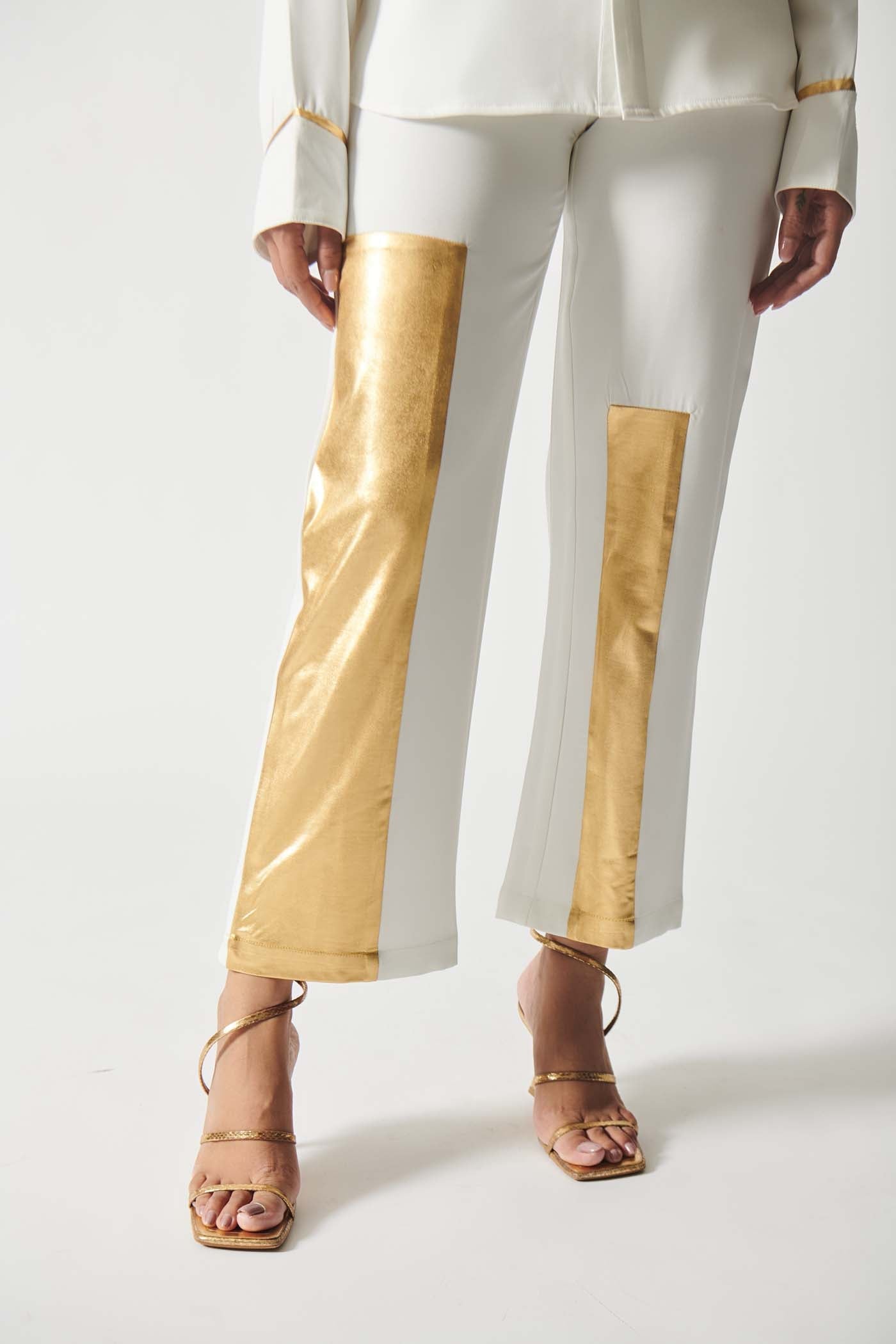 Luxe Gold and White Pant