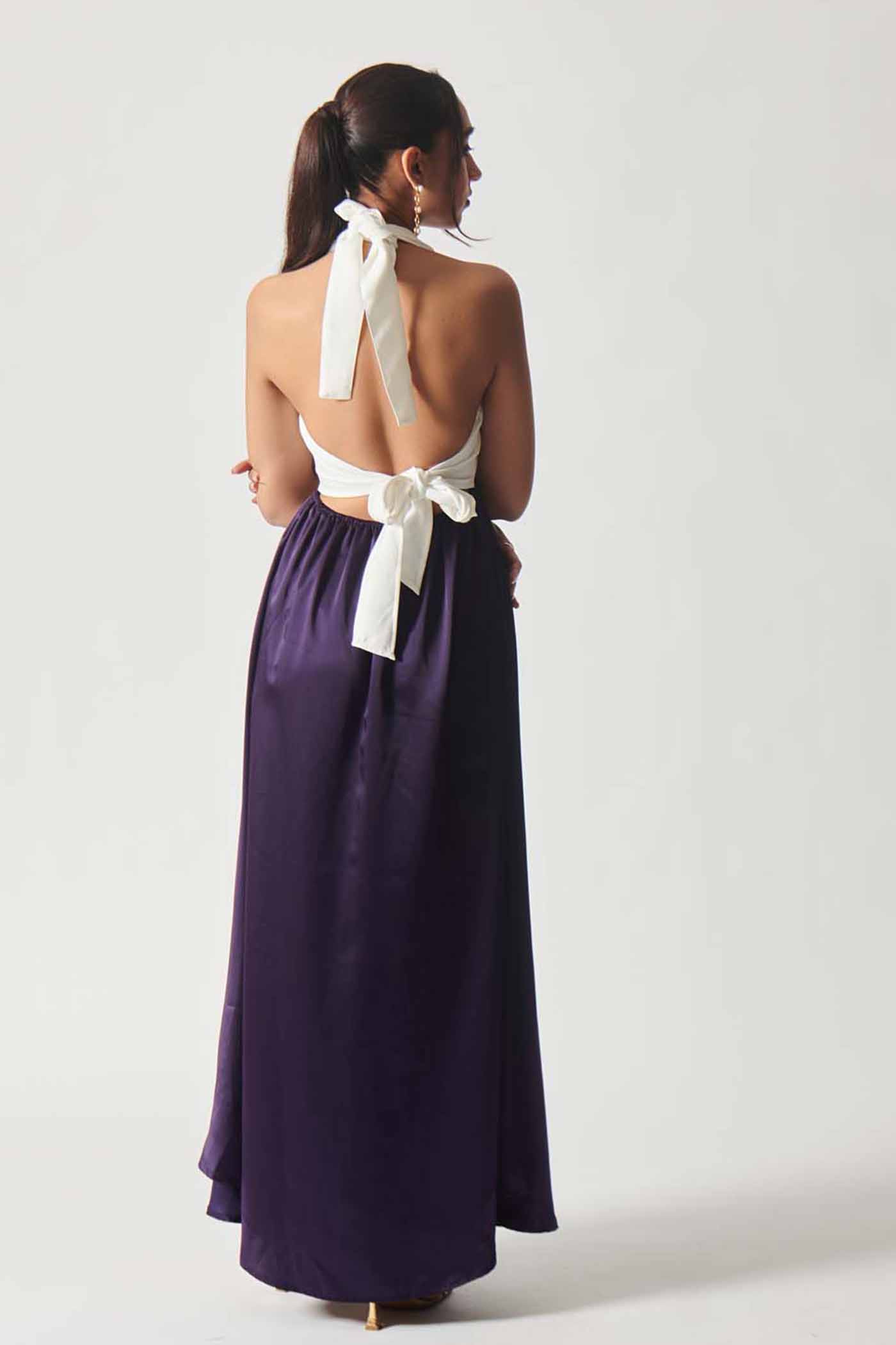 Lavender Majesty Halter Dress