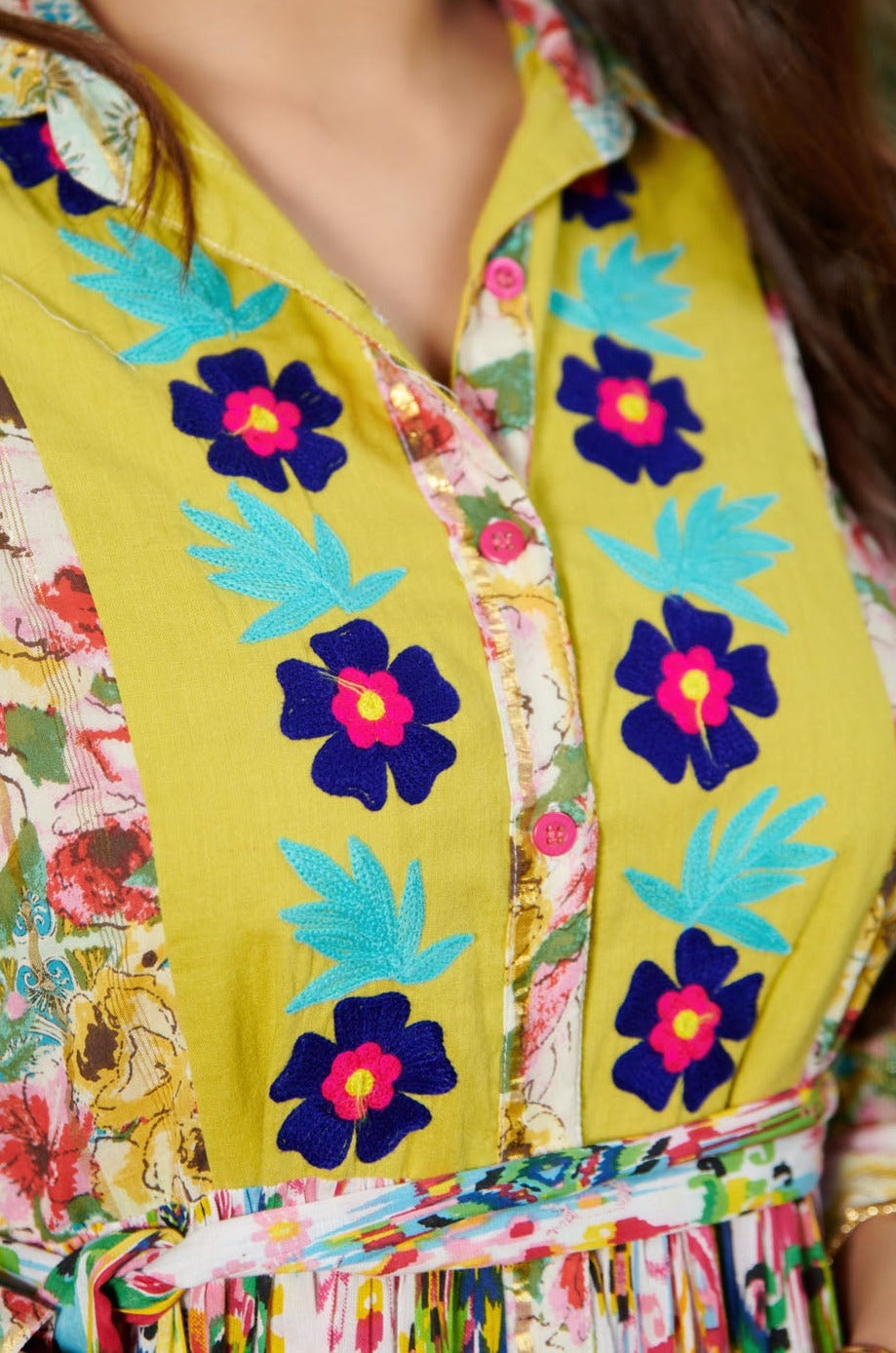 Multicolor Printed floral maxi dress