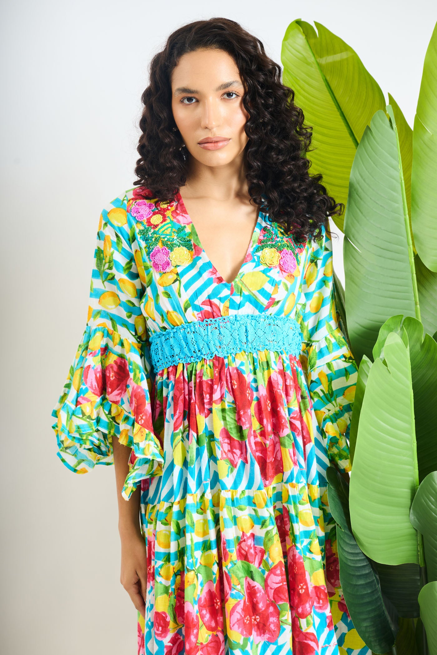 Radiant Blooms Lace Dress