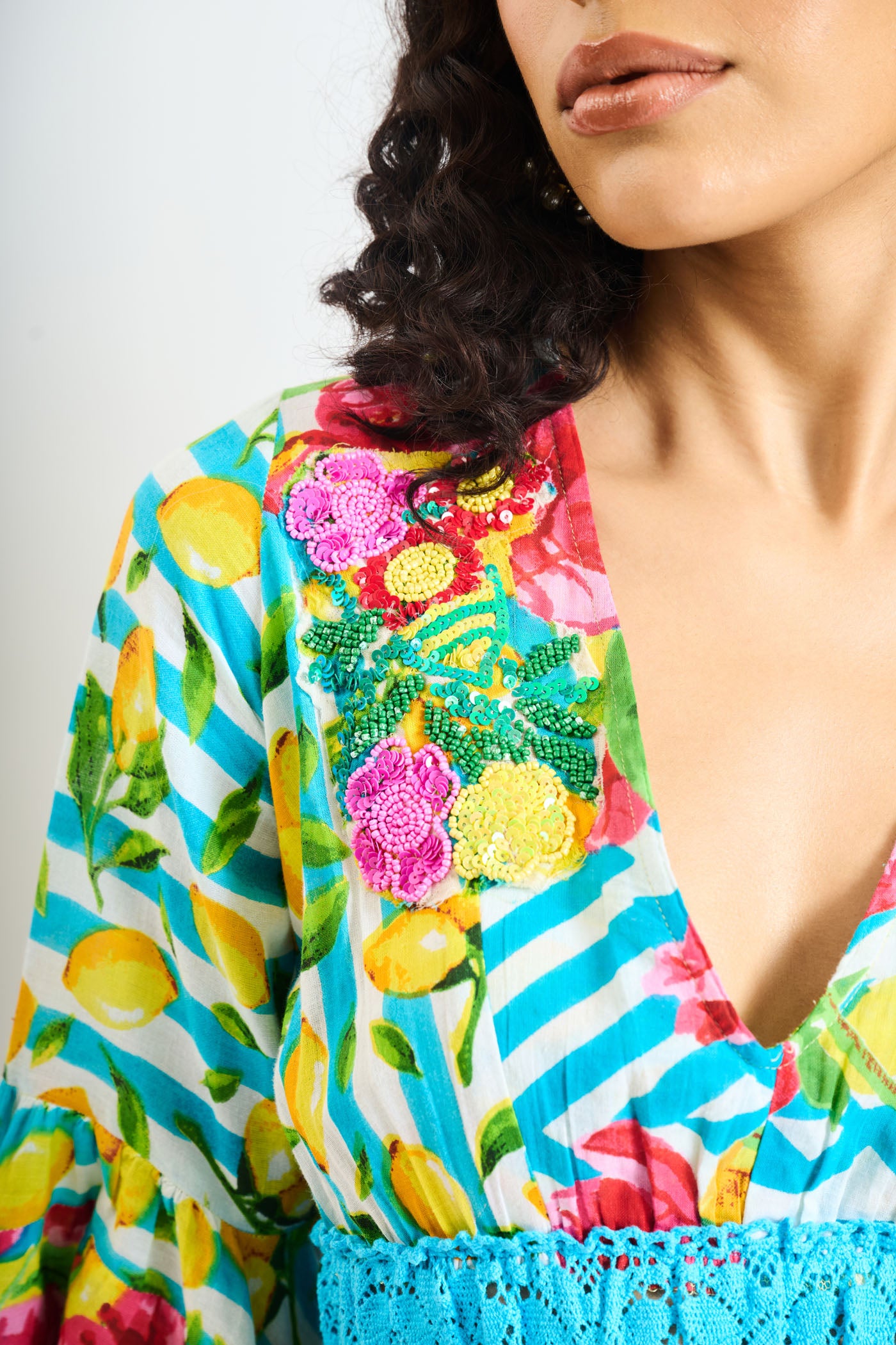 Radiant Blooms Lace Dress