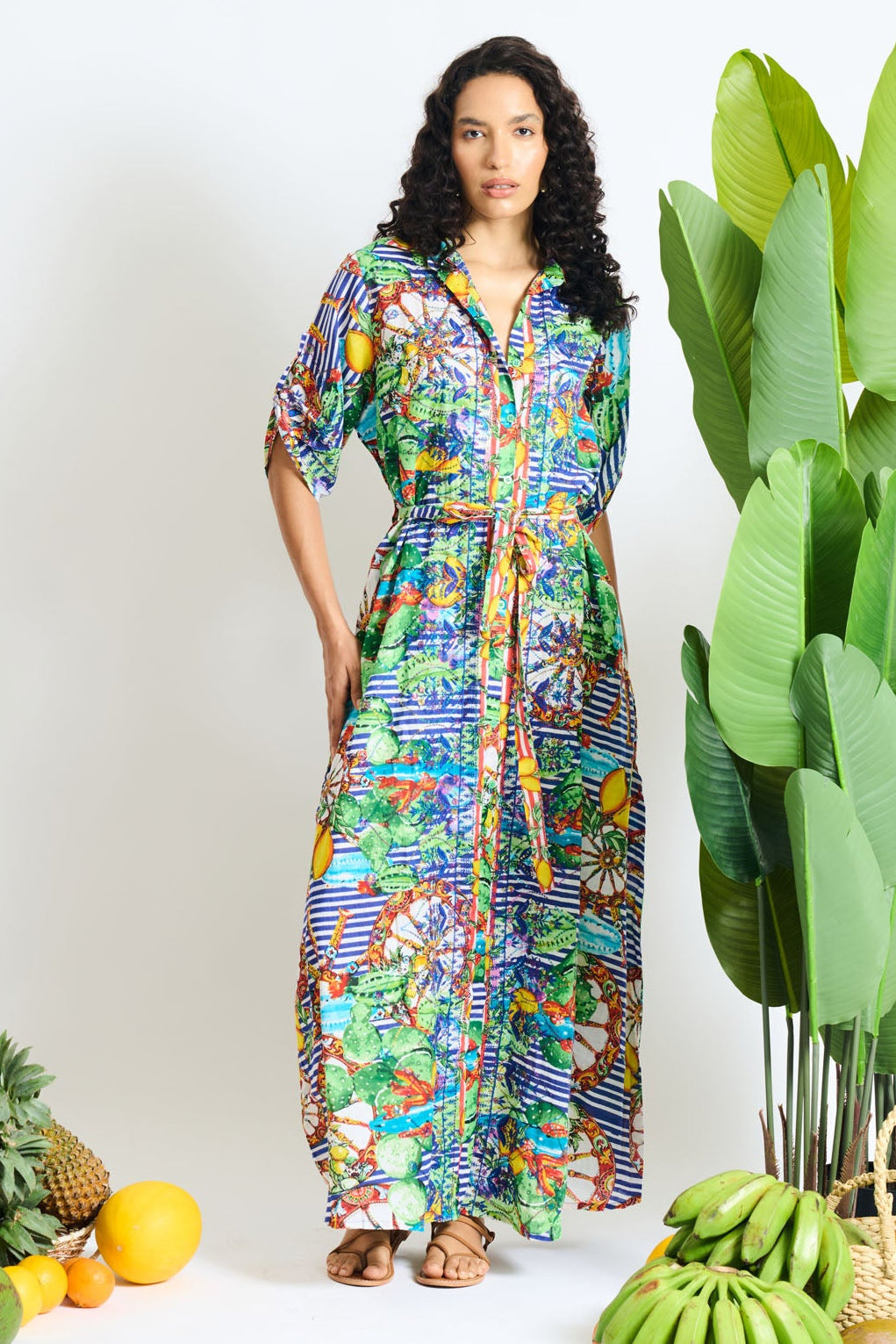Chromatic Charm Shirt Dress