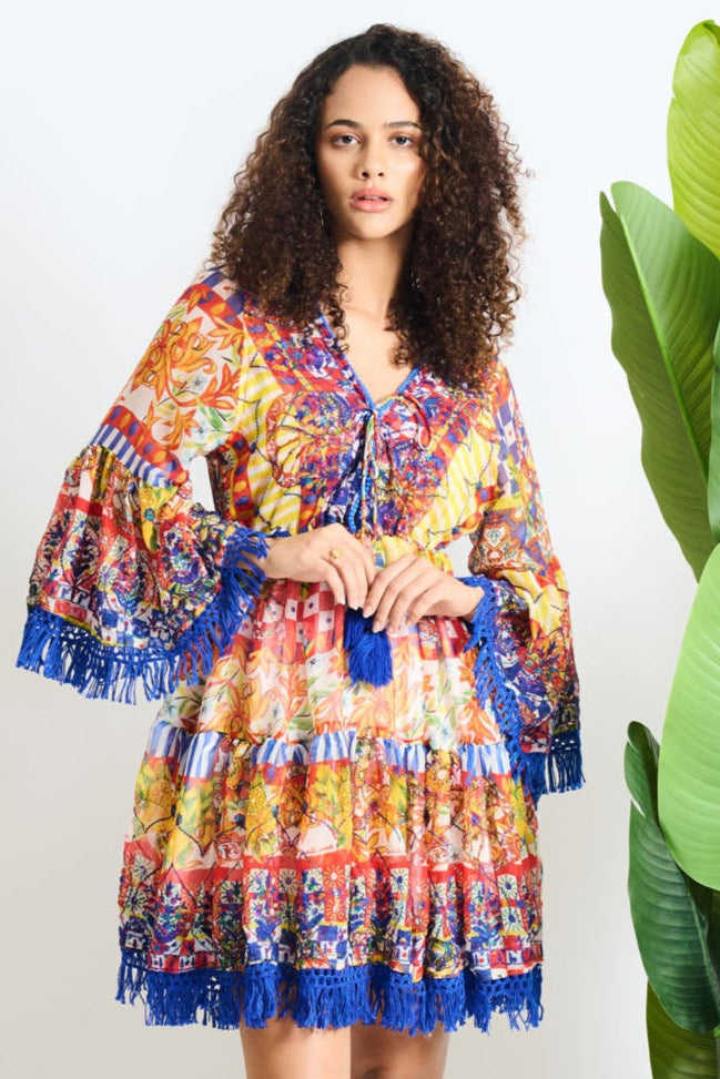 Tassel Blooom Mini Dress