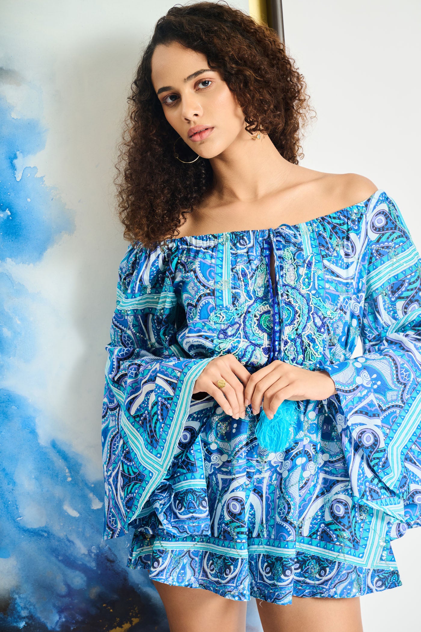 Floral Whispers Off Shoulder Dress
