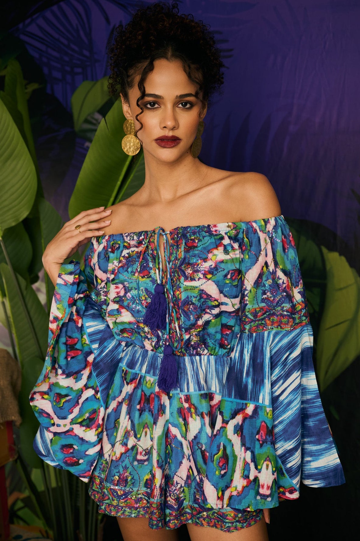 Lush Embroidery Mini Dress