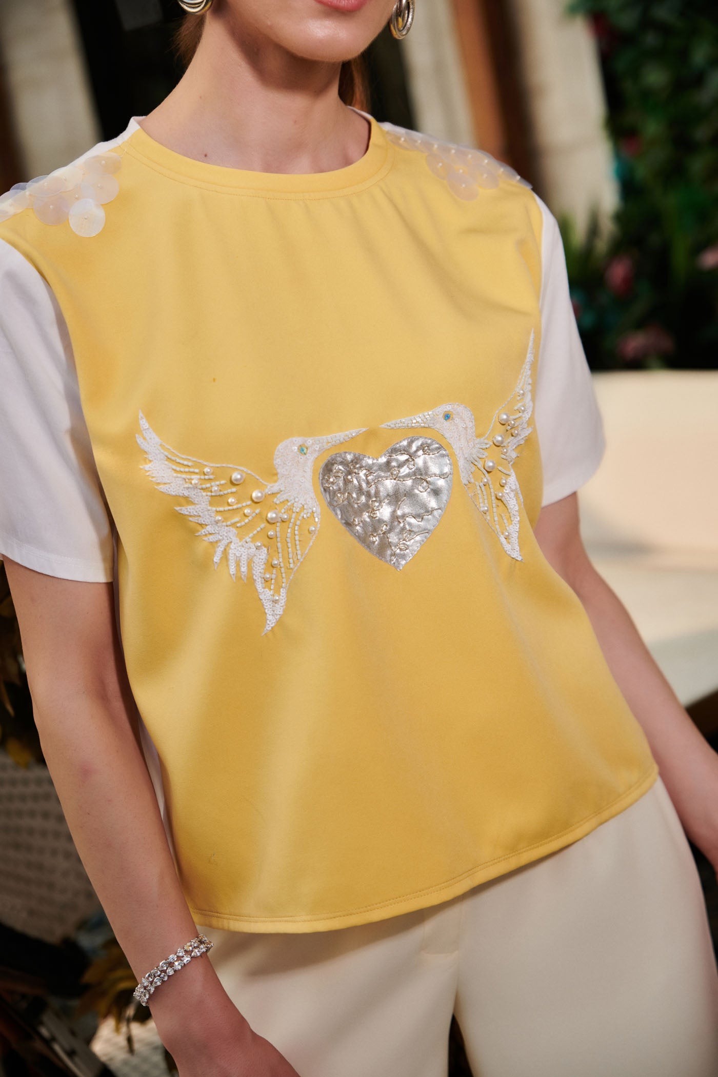 High ow embroidered tshirt