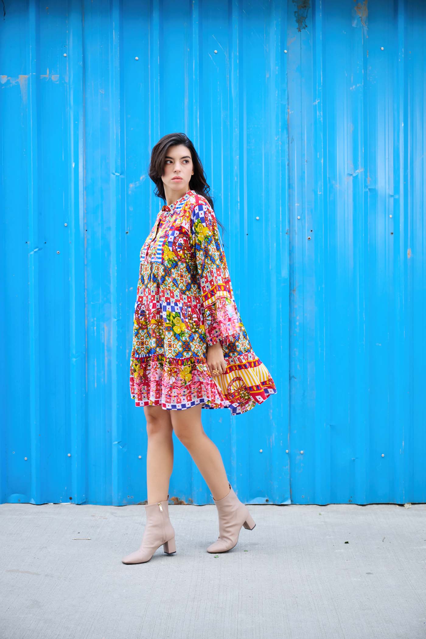 Bright Breeze Printed Dress