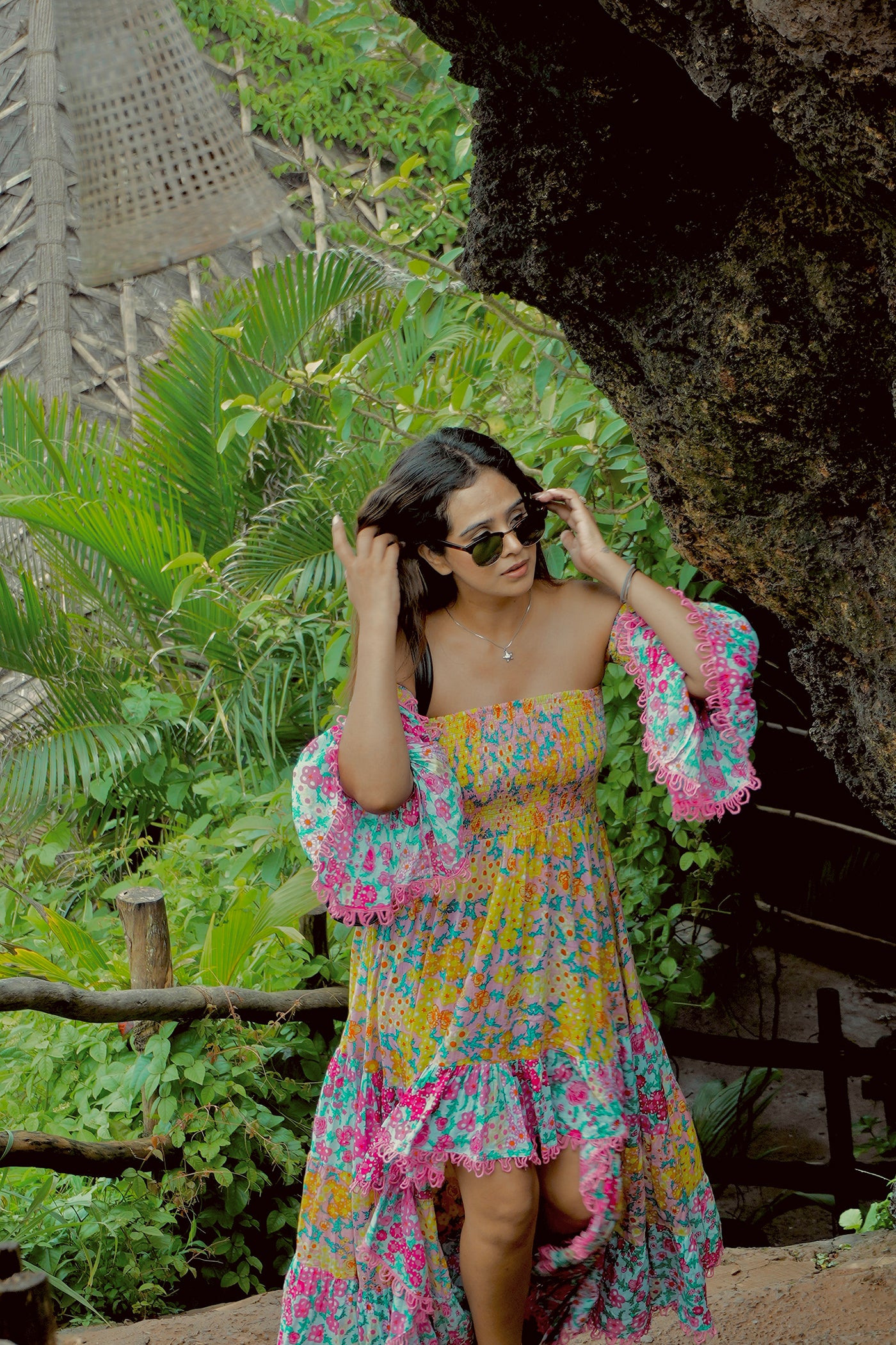 Fenil Umrigar In Off Shoulder High Low Dress
