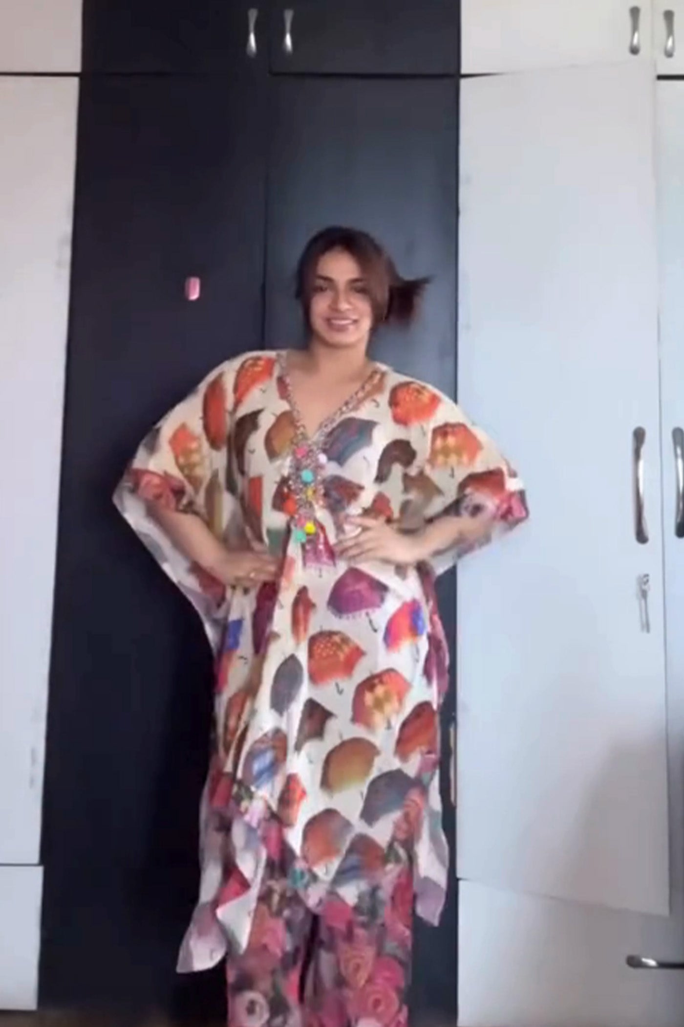 SHIVANI JHA In Umbrella Printed Kaftan With Pants