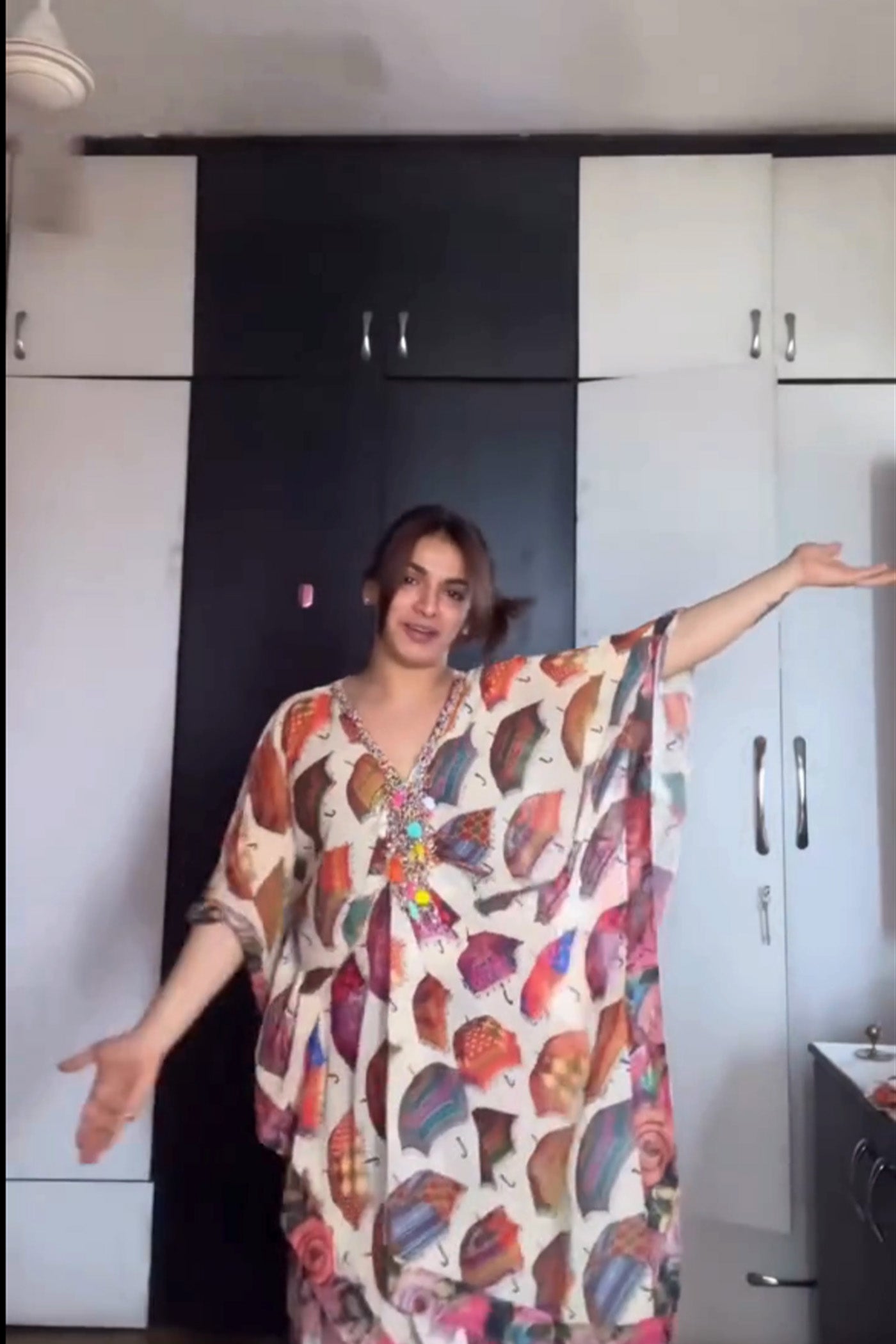 SHIVANI JHA In Umbrella Printed Kaftan With Pants