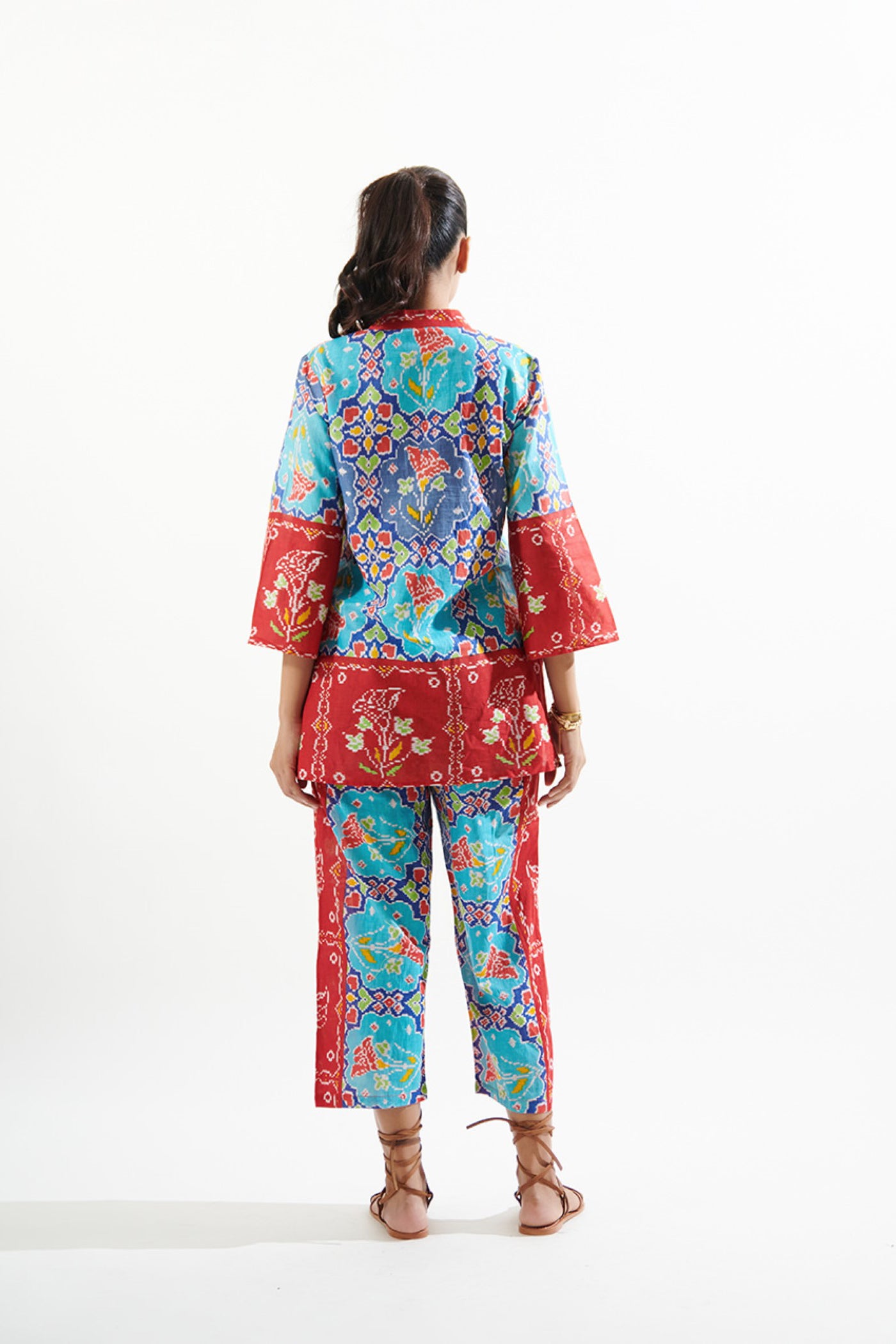 cotton printed top and pant set