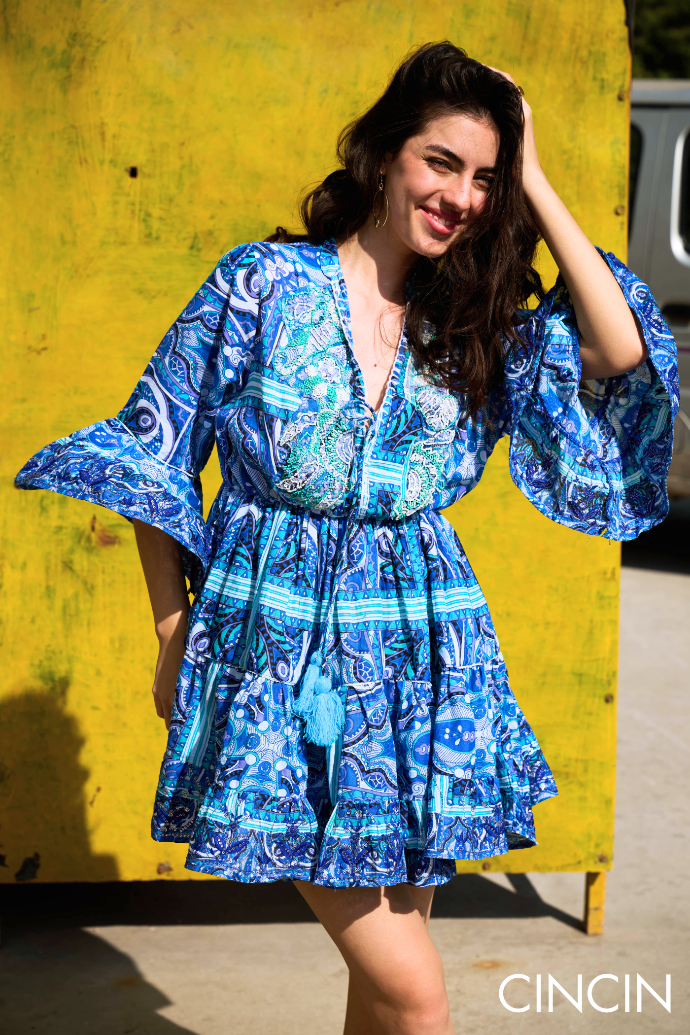 Serene Blue Mini Dress